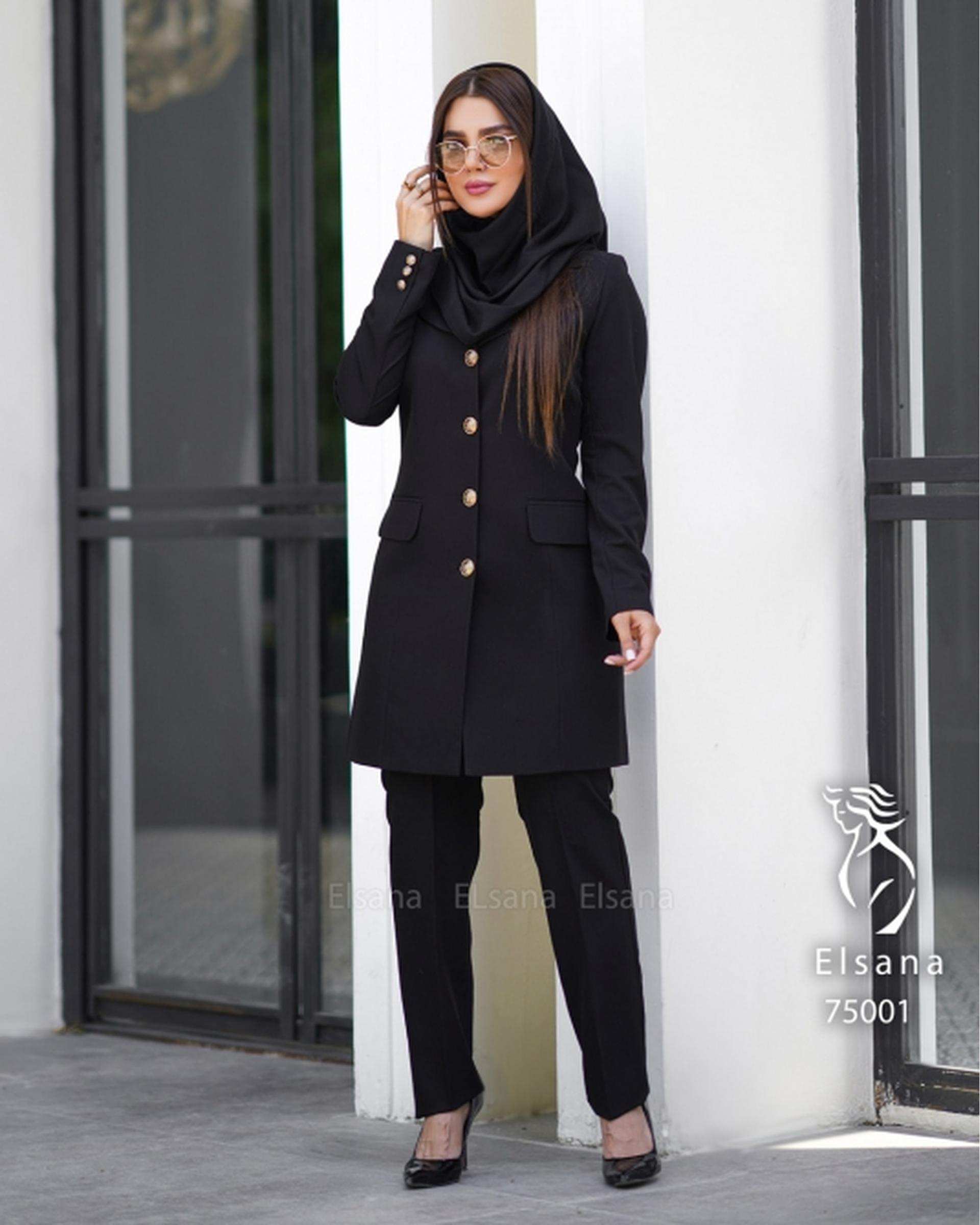 ست مانتو و شلوار اداری زنانه مدل ابریشم دیپلمات السانا Elsana کد 750
