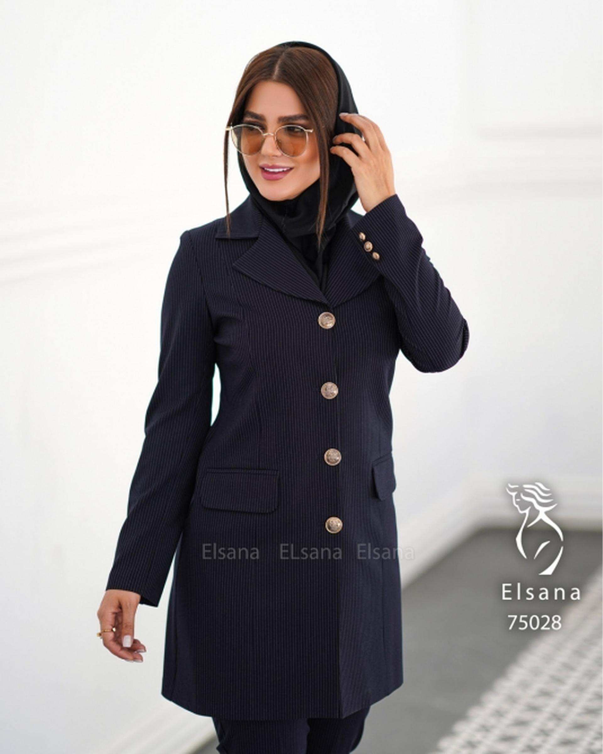 ست مانتو و شلوار اداری زنانه مدل ابریشم دیپلمات السانا Elsana کد 750