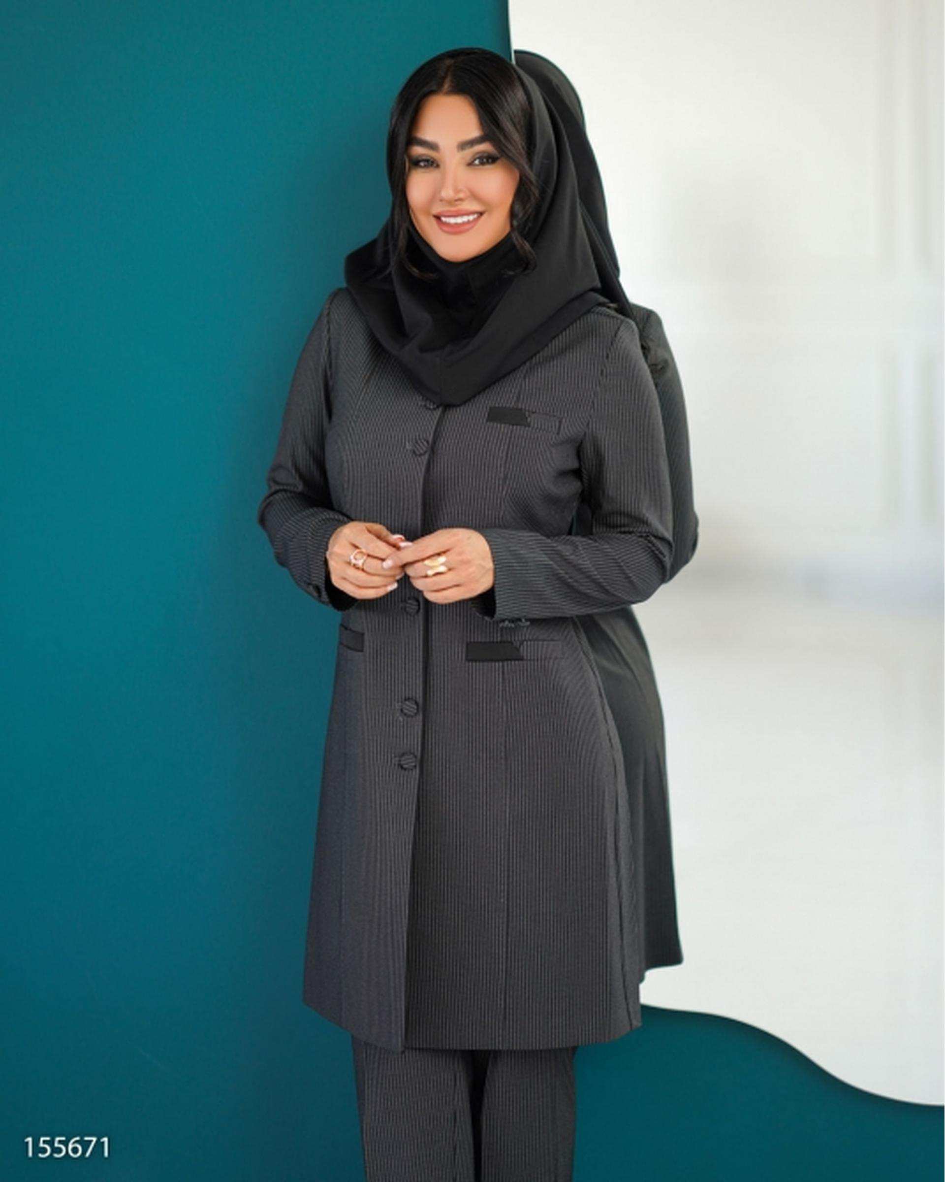 ست مانتو و شلوار اداری زنانه مدل کرشمه دیپلمات السانا Elsana کد 1556
