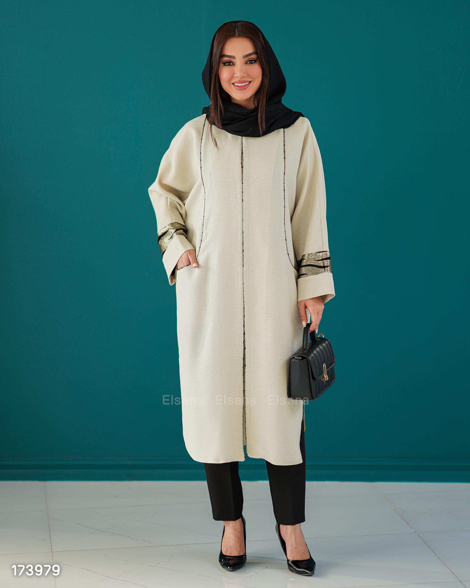 مانتو زنانه استخوانی السانا Elsana مدل پرنگ کد 1739
