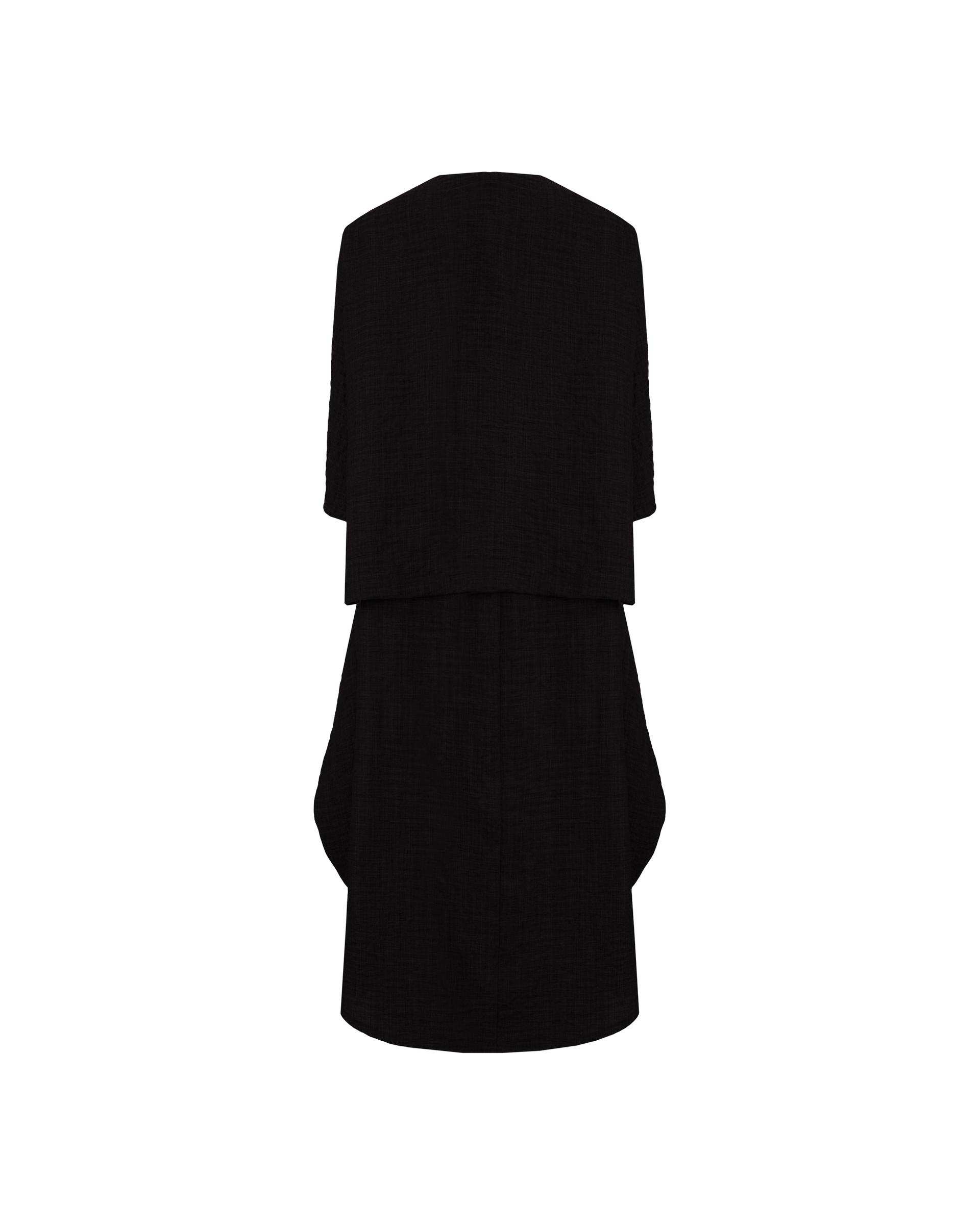 ست سارافون و رویه زنانه مشکی السانا Elsana مدل نوژین کد 1914