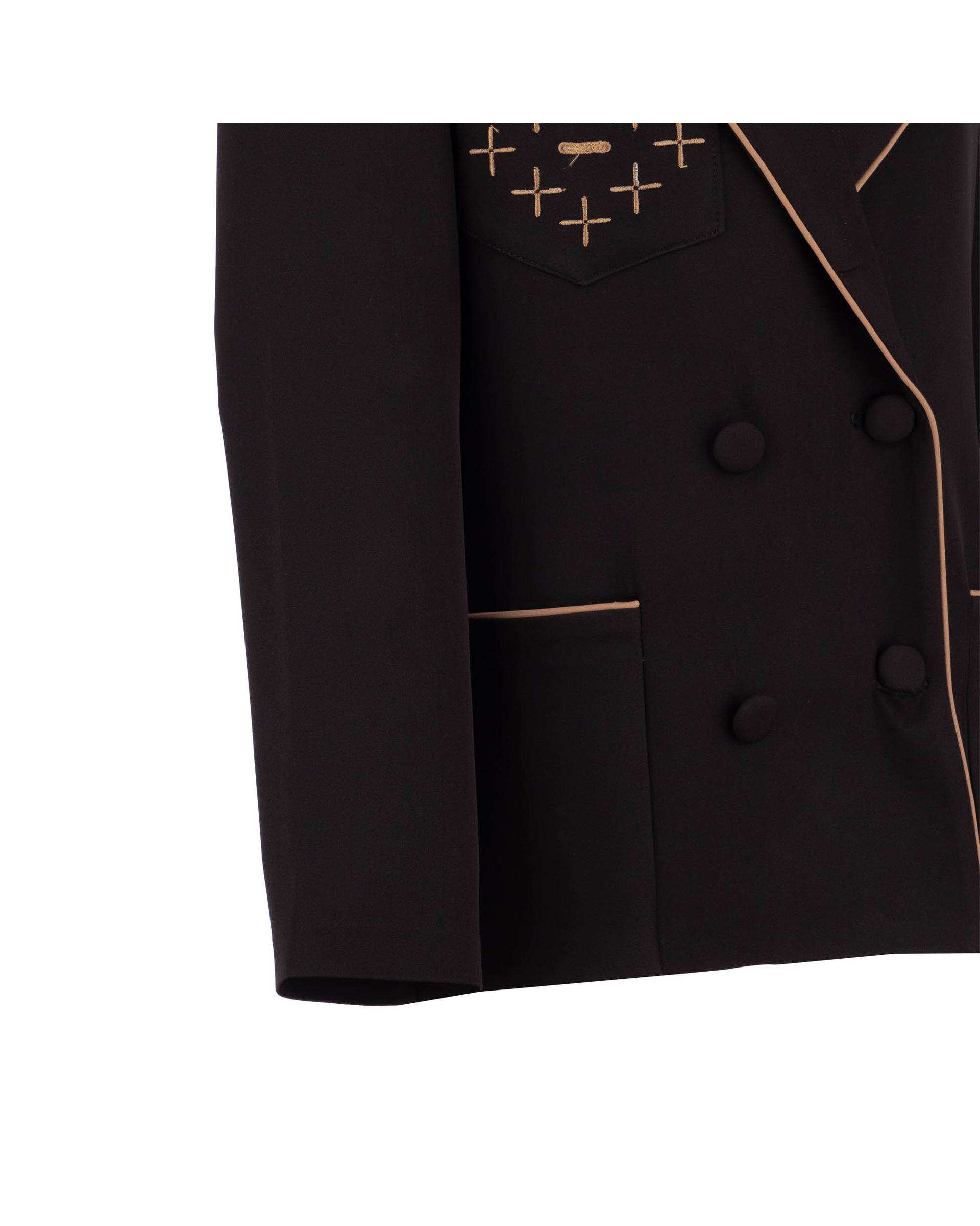 ست کت و شلوار زنانه مشکی کرم السانا Elsana مدل شادوین کد 2040