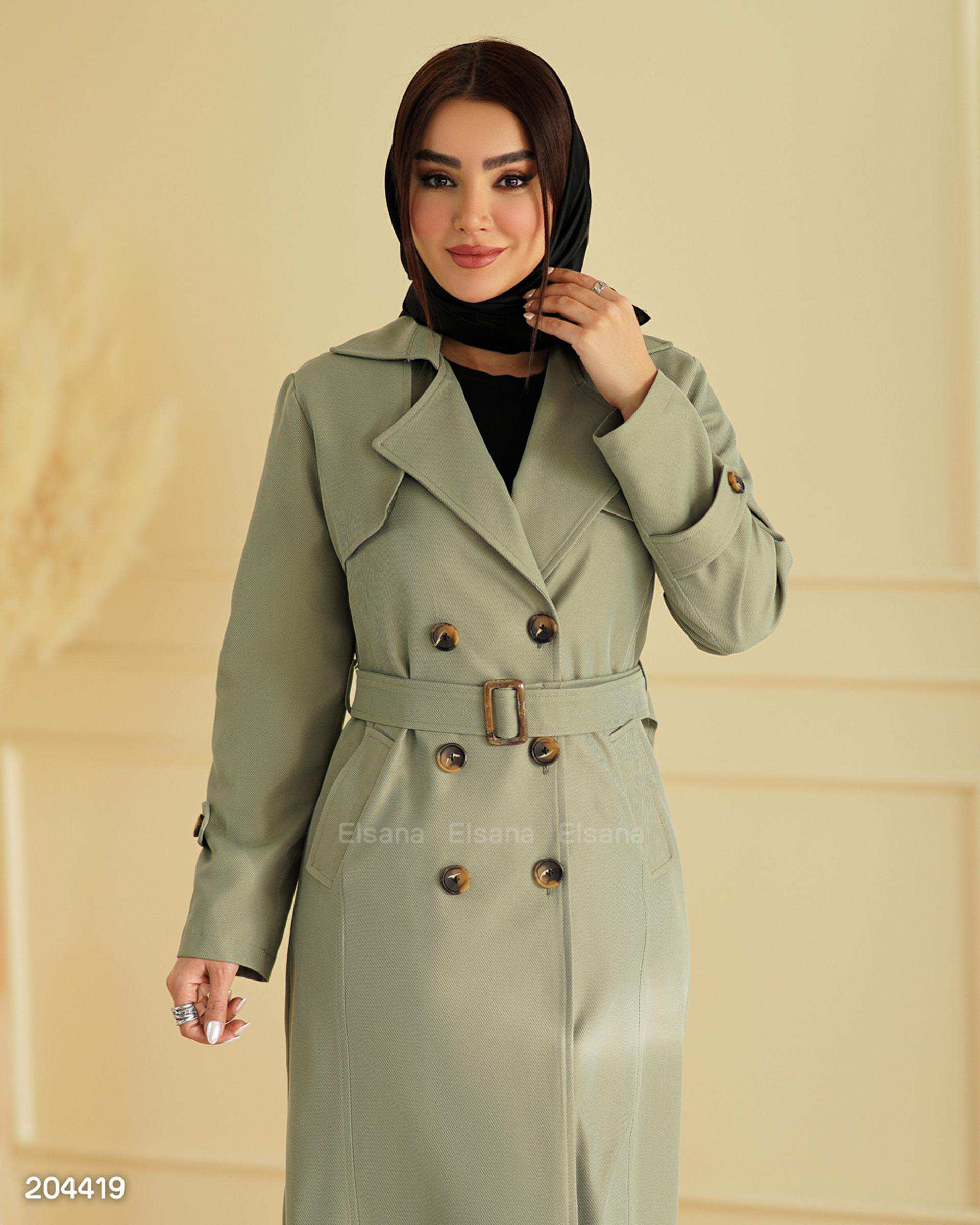 ترنج کت زنانه سبز سدری السانا Elsana مدل یاسان کد 2044