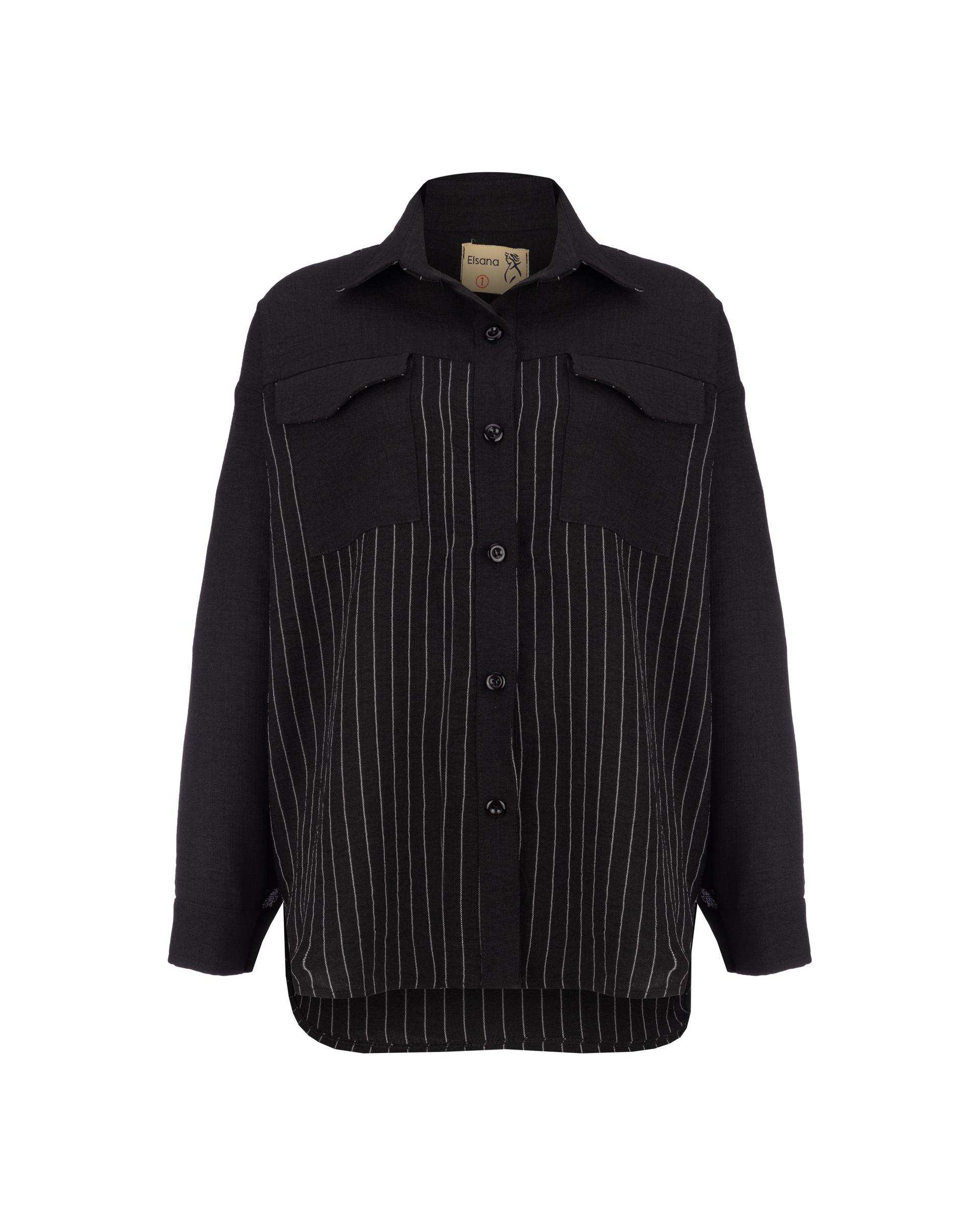 ست شومیز و شلوار زنانه مشکی السانا Elsana مدل ریحانه کد 2093