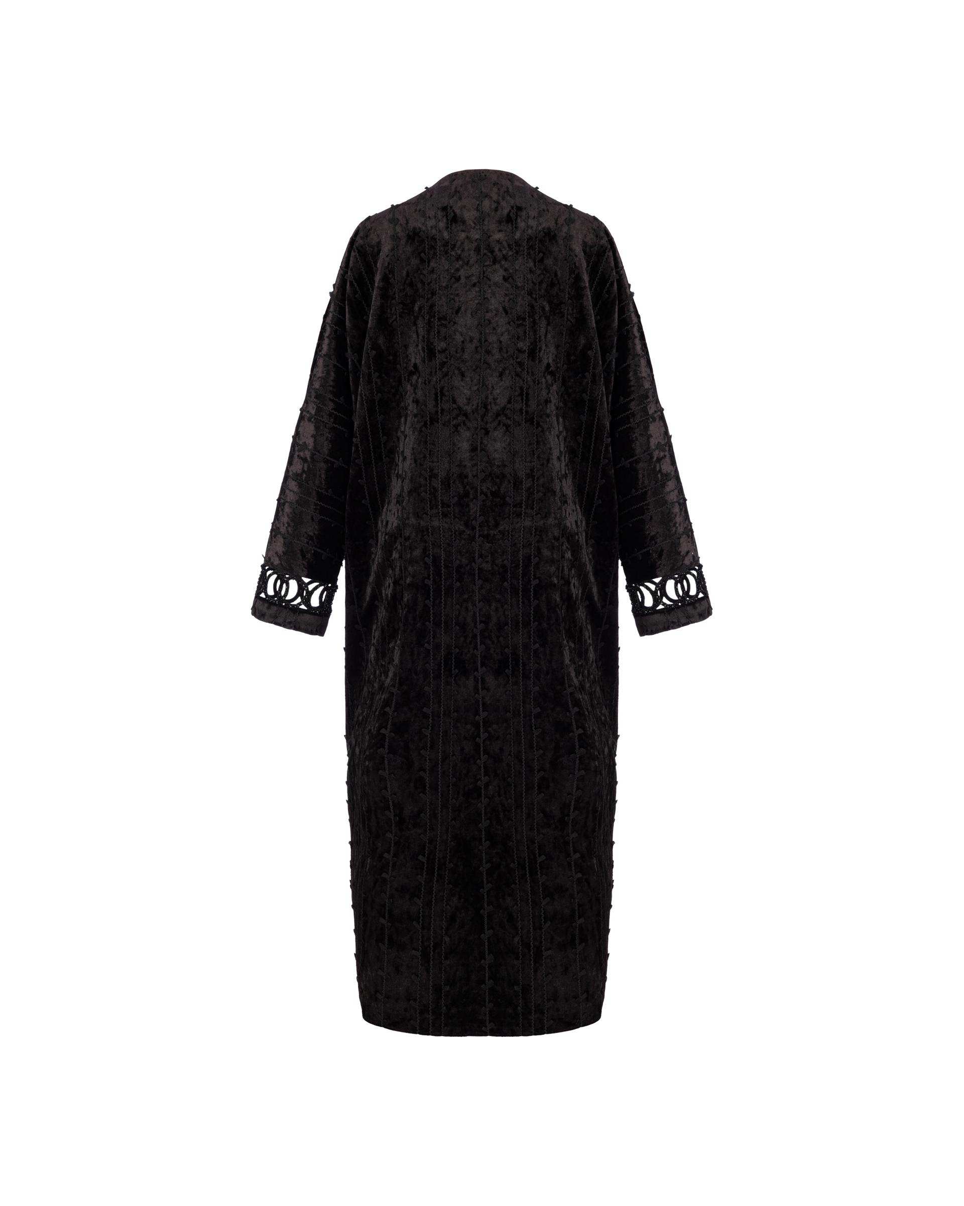 مانتو مجلسی زنانه مشکی السانا Elsana مدل جاندخت کد 2142