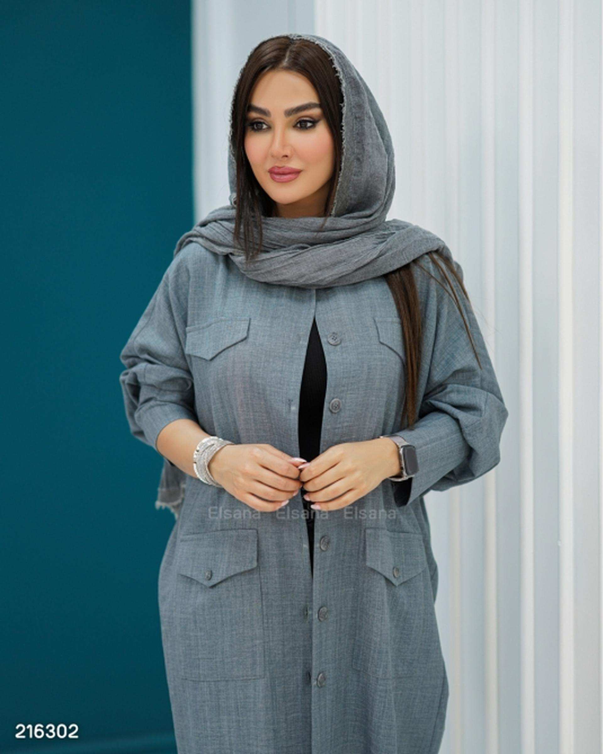 مانتو بلند زنانه مدل مهرنوش السانا Elsana کد 2163