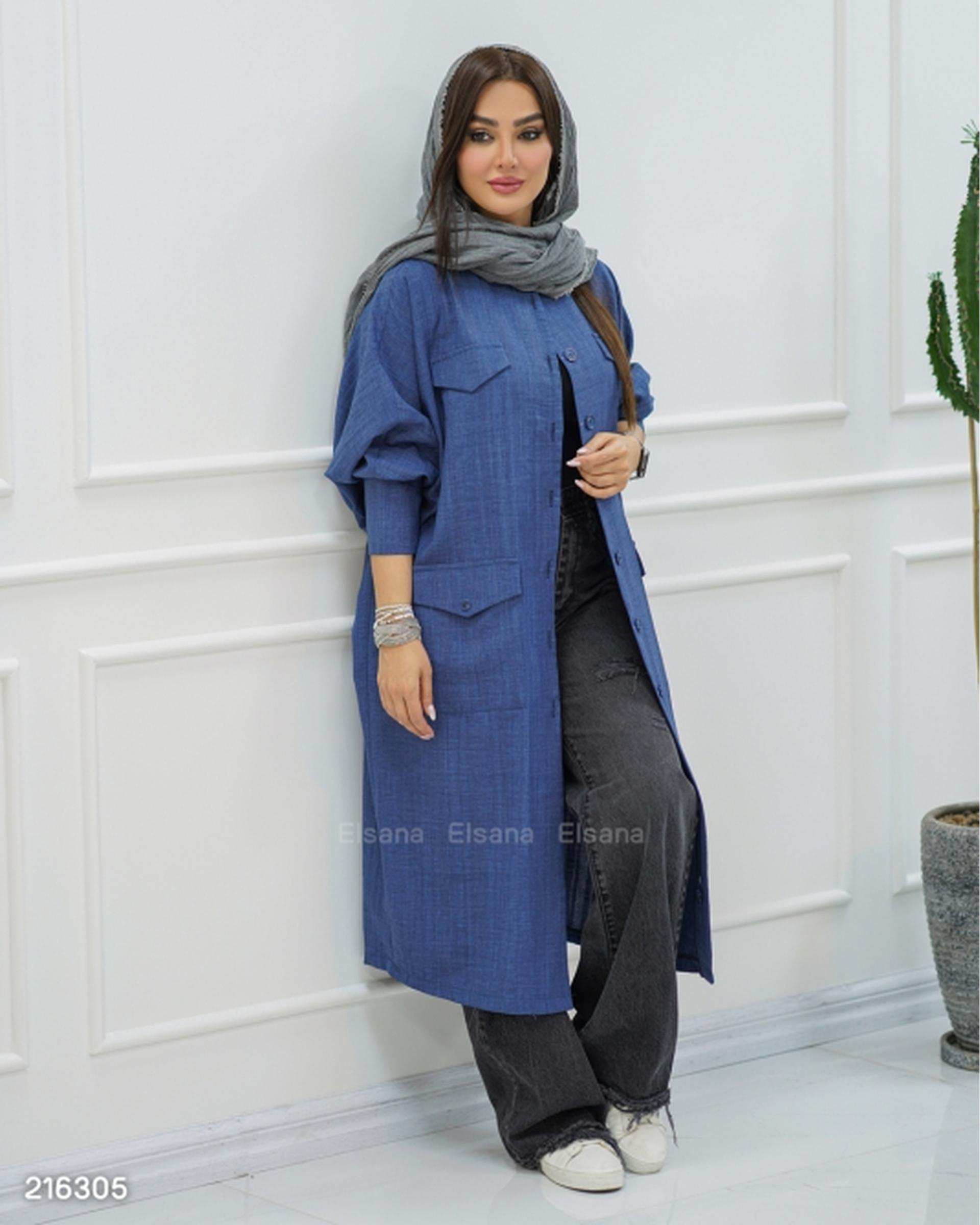مانتو بلند زنانه مدل مهرنوش السانا Elsana کد 2163