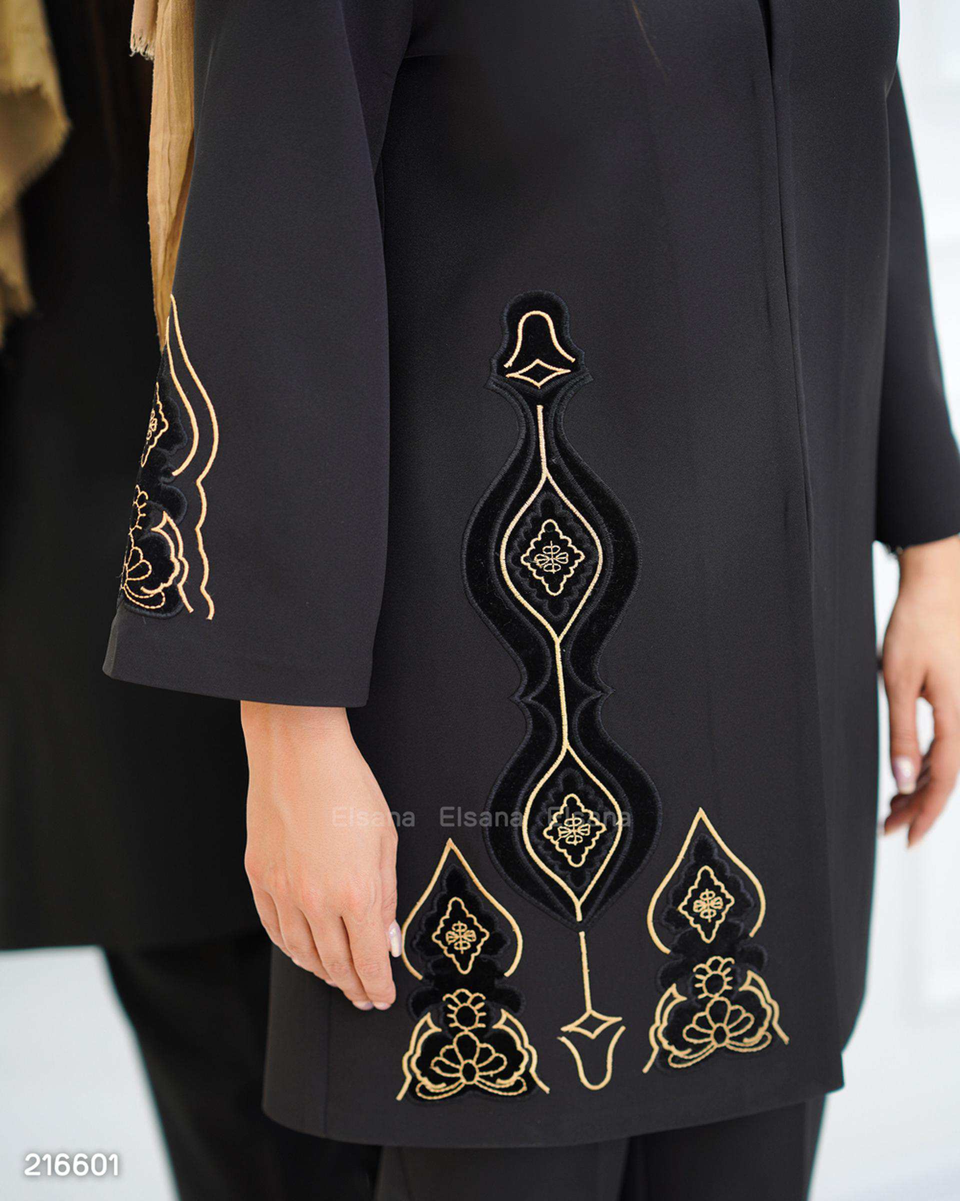 مانتو کتی زنانه مشکی السانا Elsana مدل زیبا کد 2166