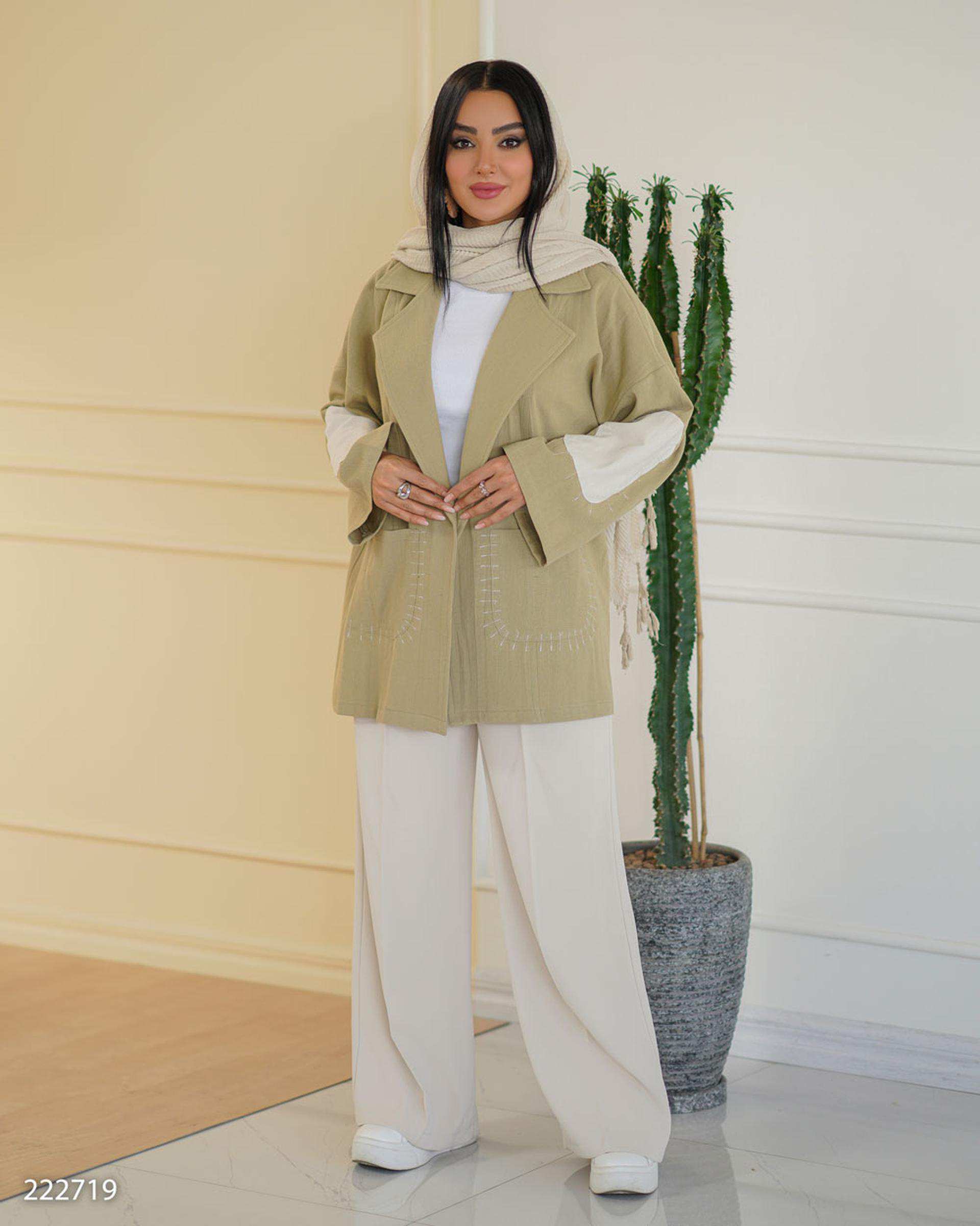 مانتو زنانه سبز سدری السانا Elsana مدل ریتاج کد 2227