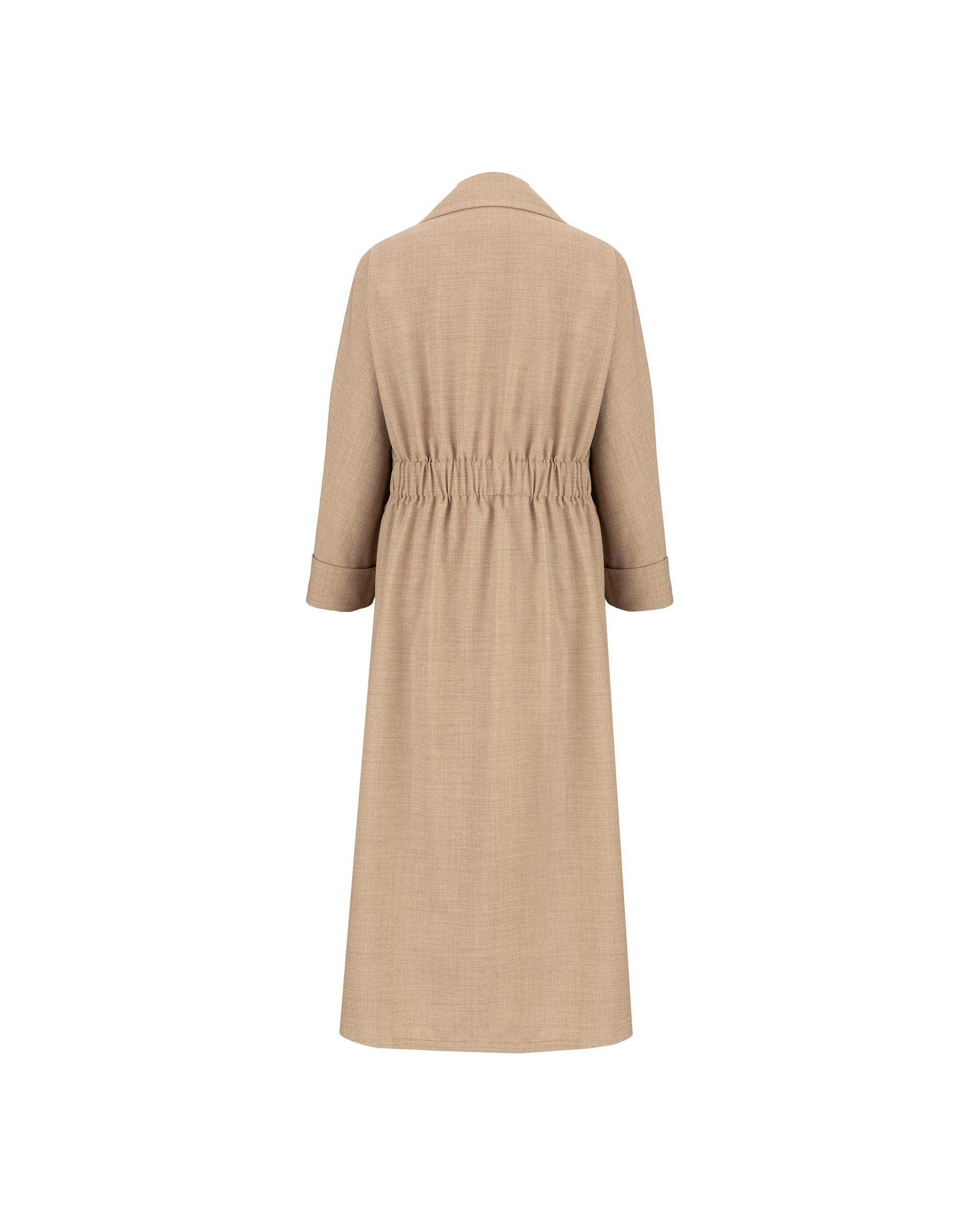 مانتو زنانه کرم السانا Elsana مدل تاپیک کد 2252