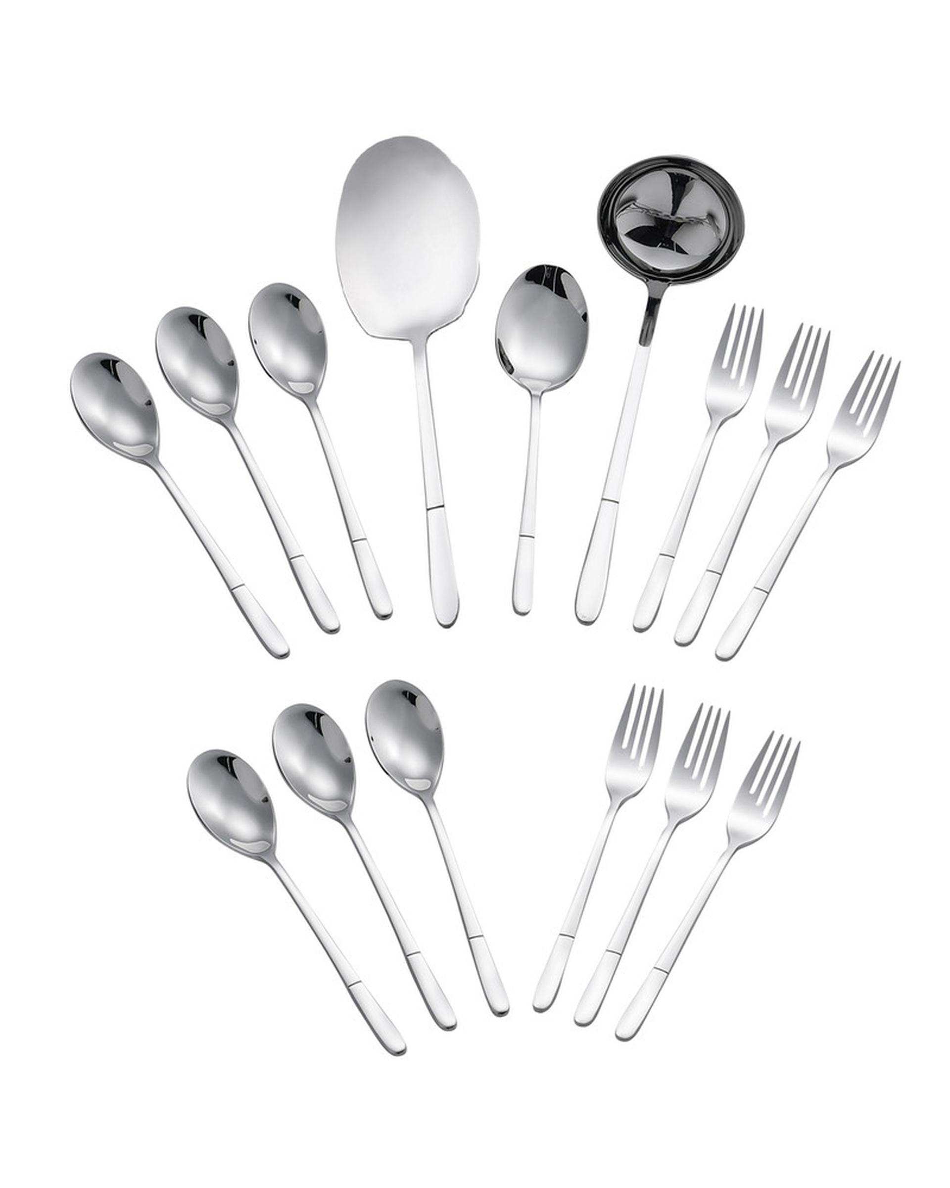 سرویس قاشق و چنگال 15 پارچه استیل جی فی نی GIFFINI مدل G-56
