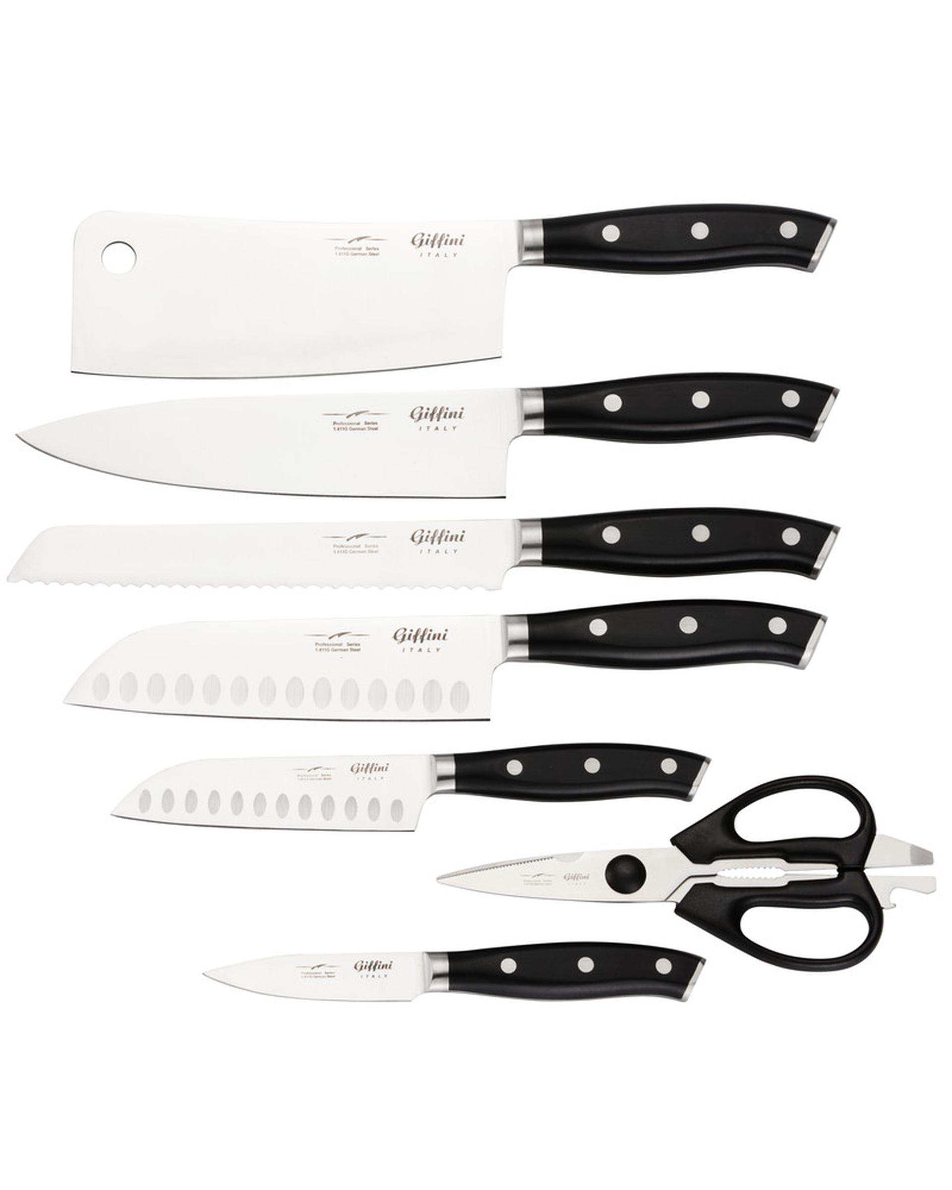 سرویس چاقو 8 پارچه مشکی جی فی نی GIFFINI کد G-2301H