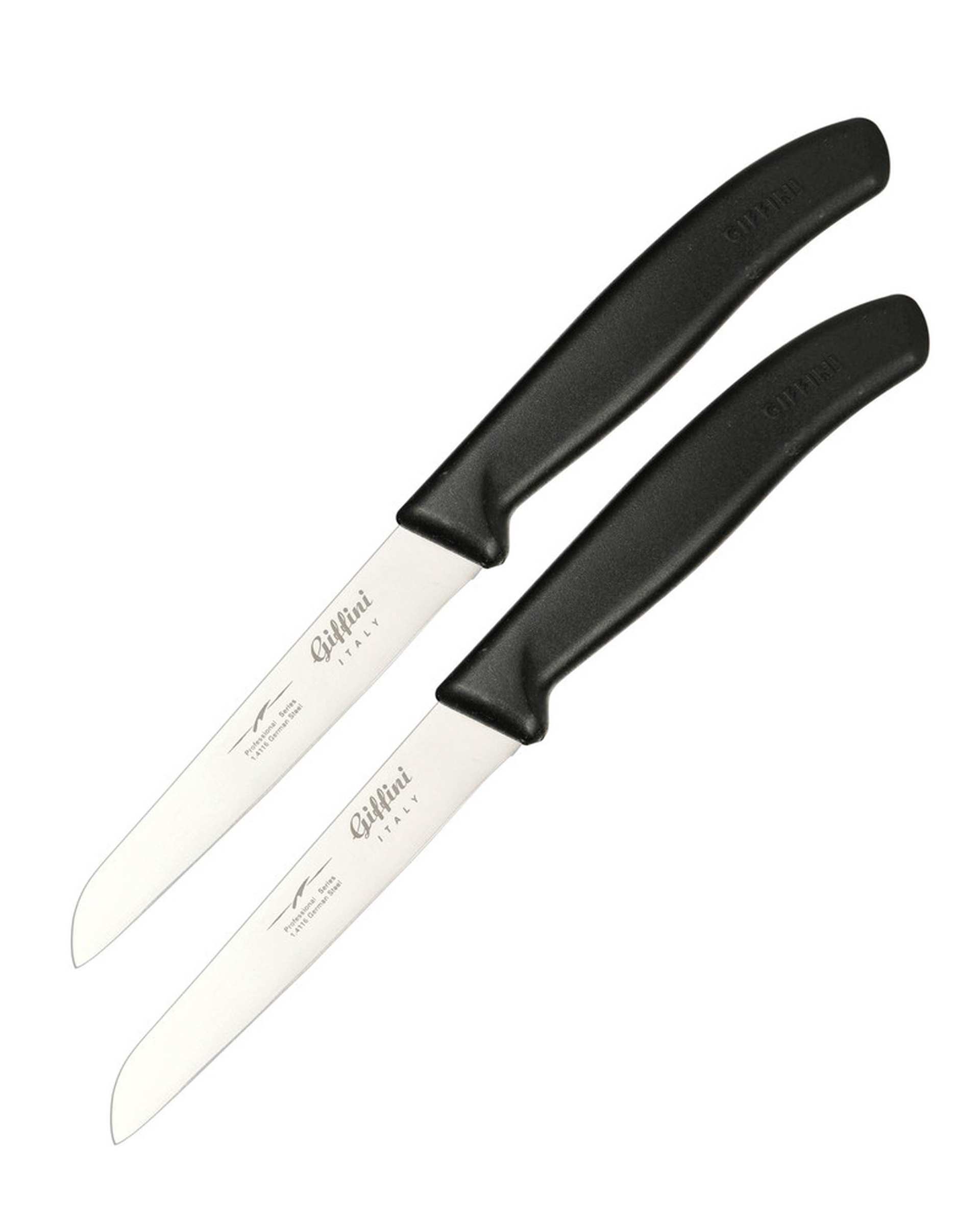 چاقو آشپزخانه مشکی جی فی نی GIFFINI مدل G-TR02 بسته 2 عددی