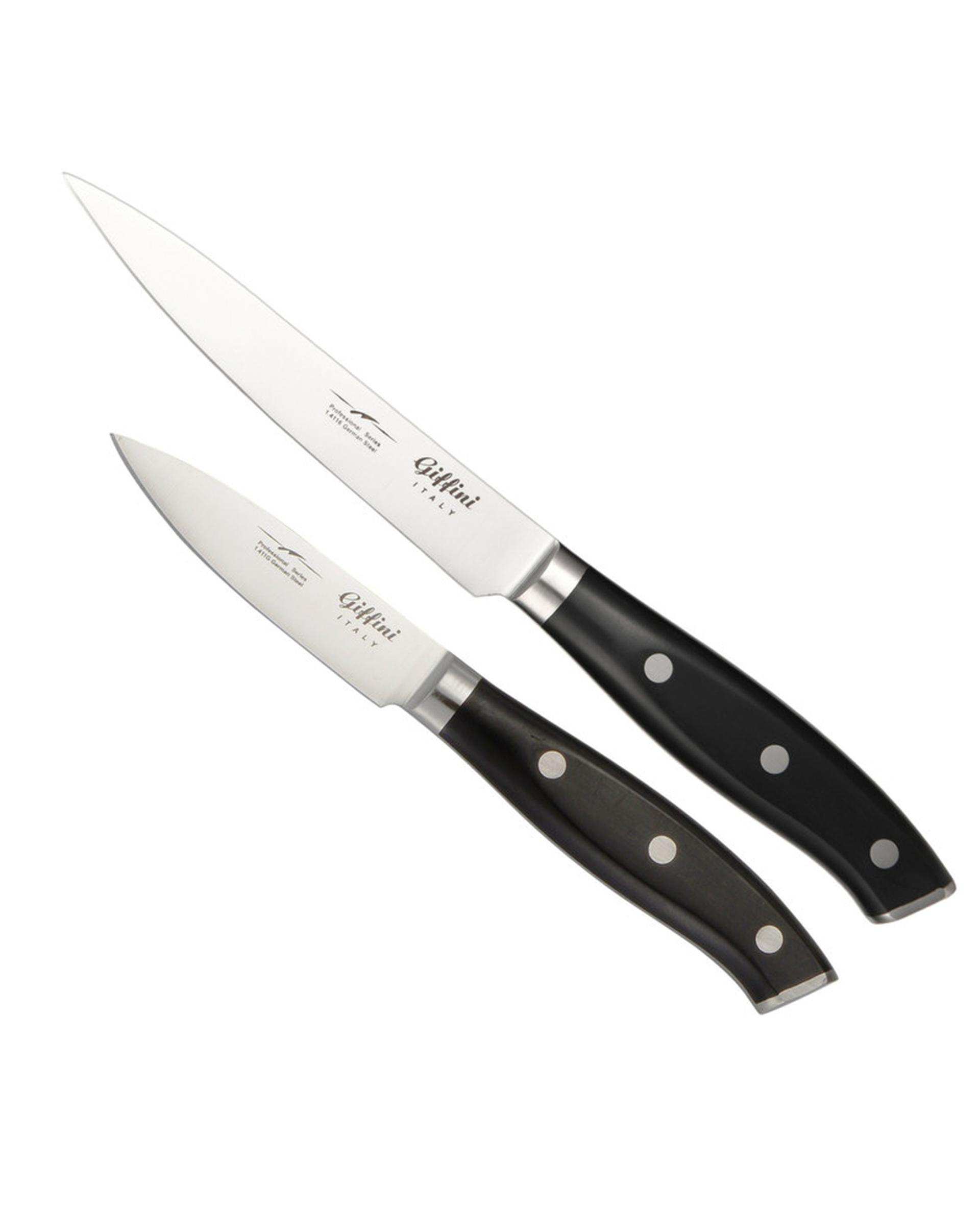چاقو آشپزخانه مشکی جی فی نی GIFFINI کد G-1-UTILITY بسته 2 عددی