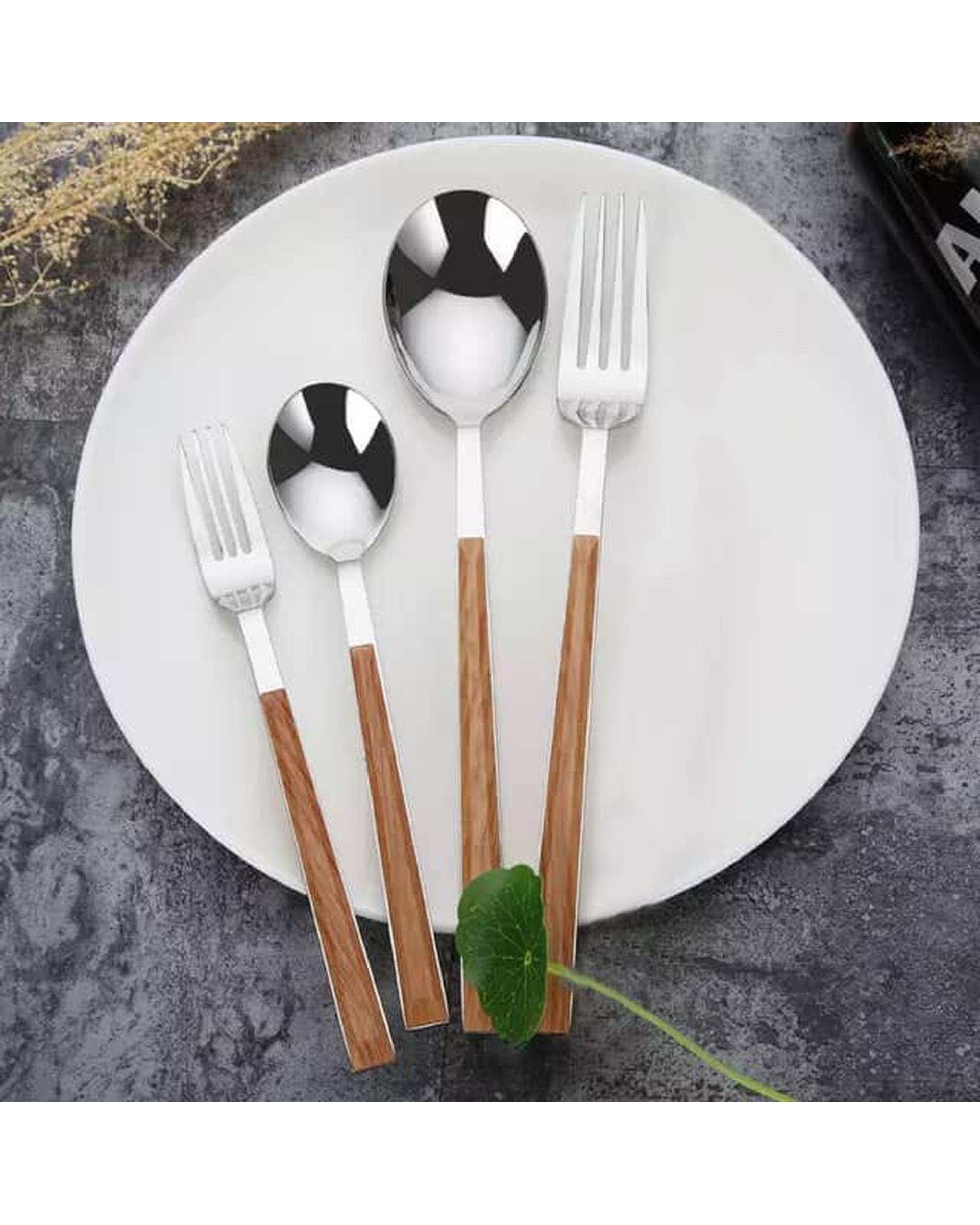 سرویس قاشق و چنگال 33 پارچه قهوه ای جی فی نی GIFFINI مدل 03