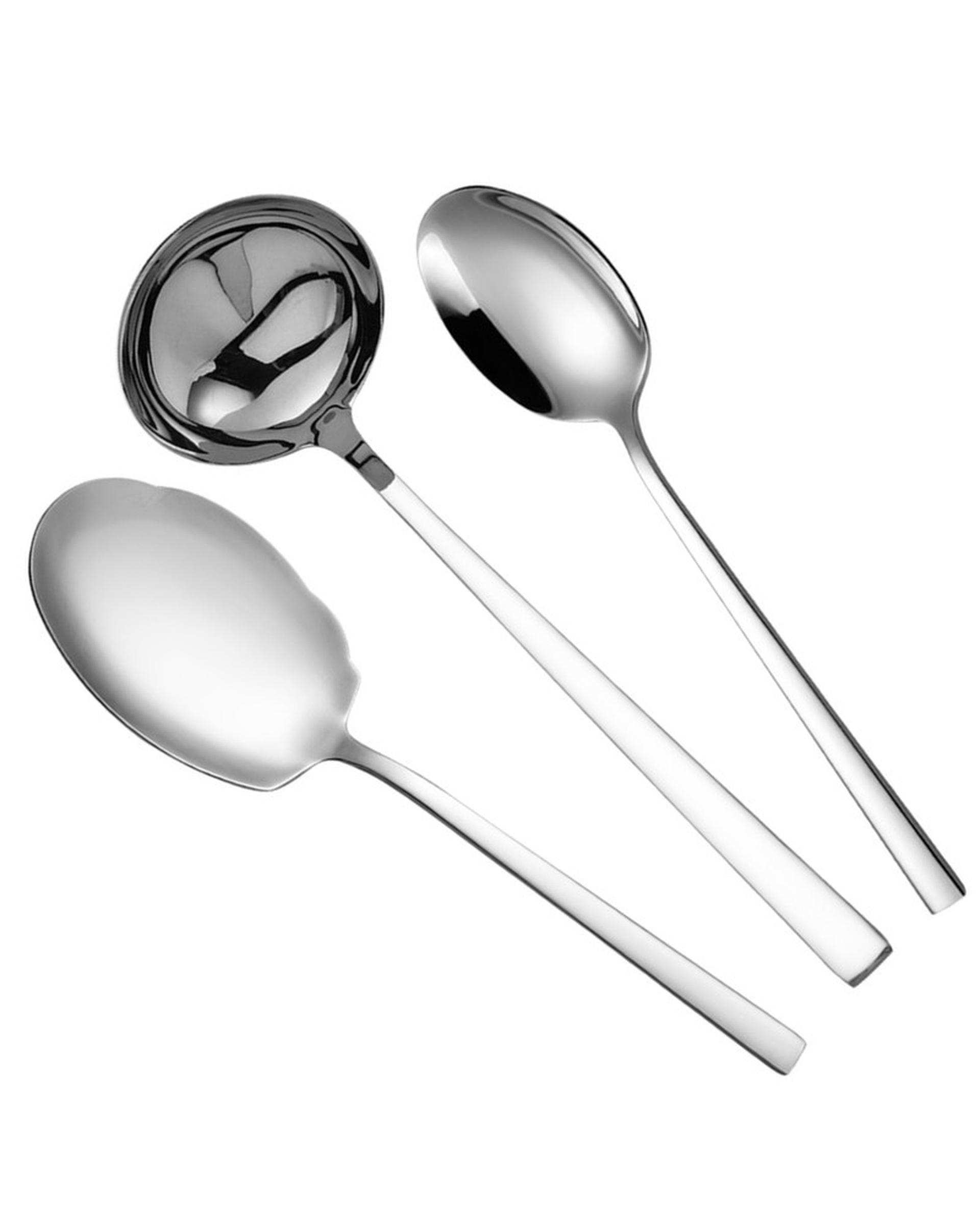 سرویس کفگیر و ملاقه 3 پارچه استیل جی فی نی GIFFINI مدل G-10