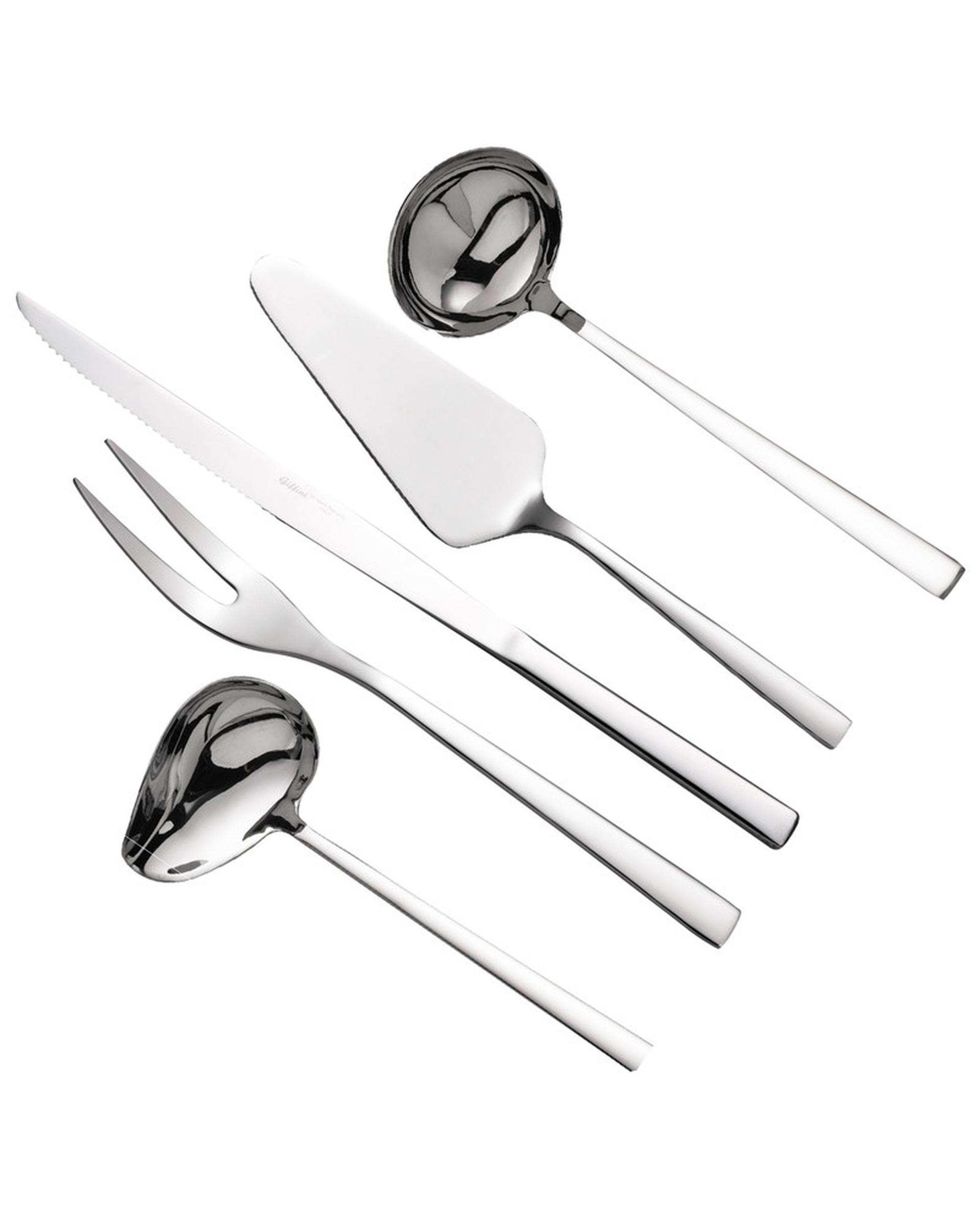 سرویس کفگیر و ملاقه 5 پارچه استیل جی فی نی GIFFINI مدل G-10