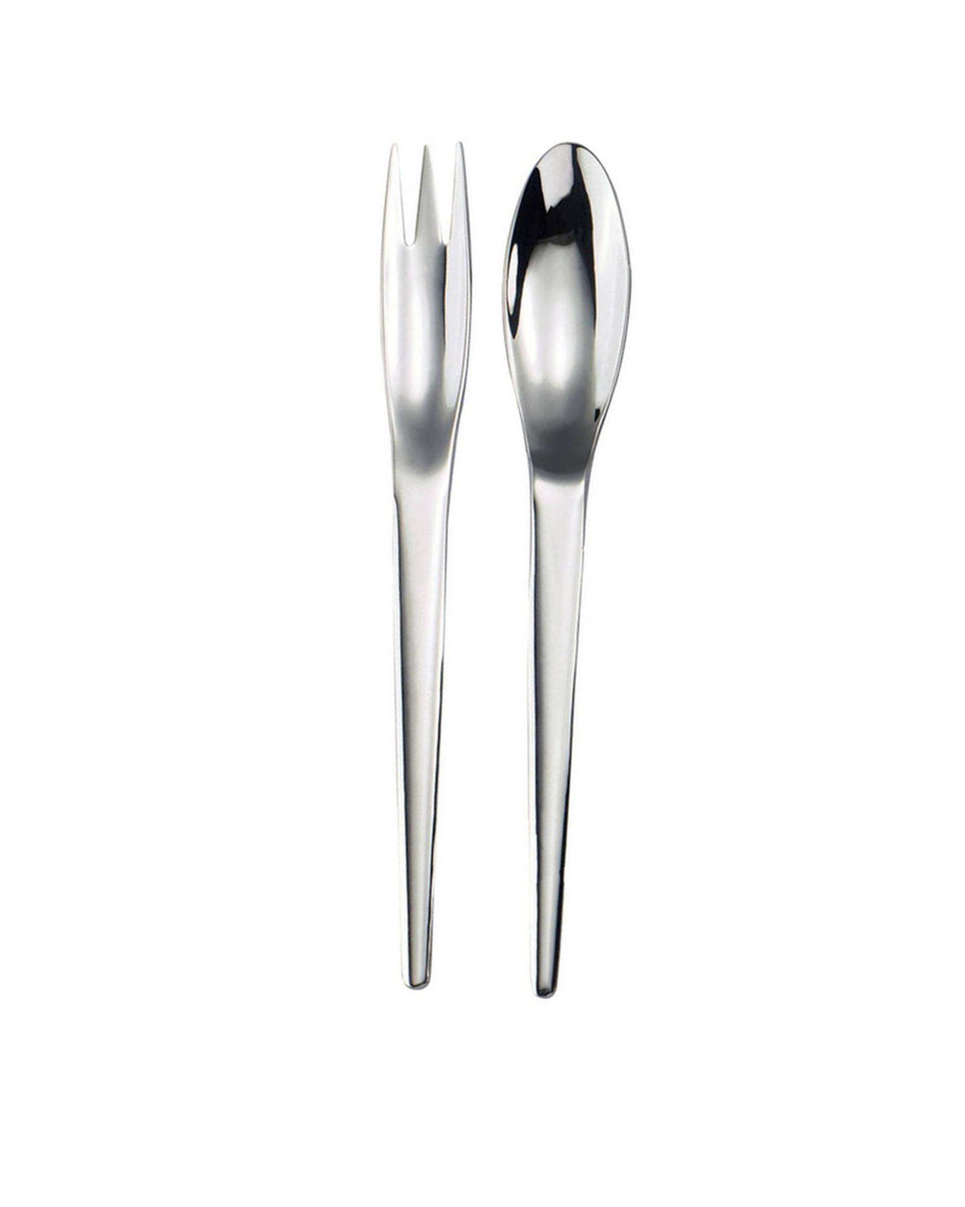 سرویس قاشق و چنگال 4 پارچه 1 نفره استیل جی فی نی GIFFINI مدل 94 رژیمی