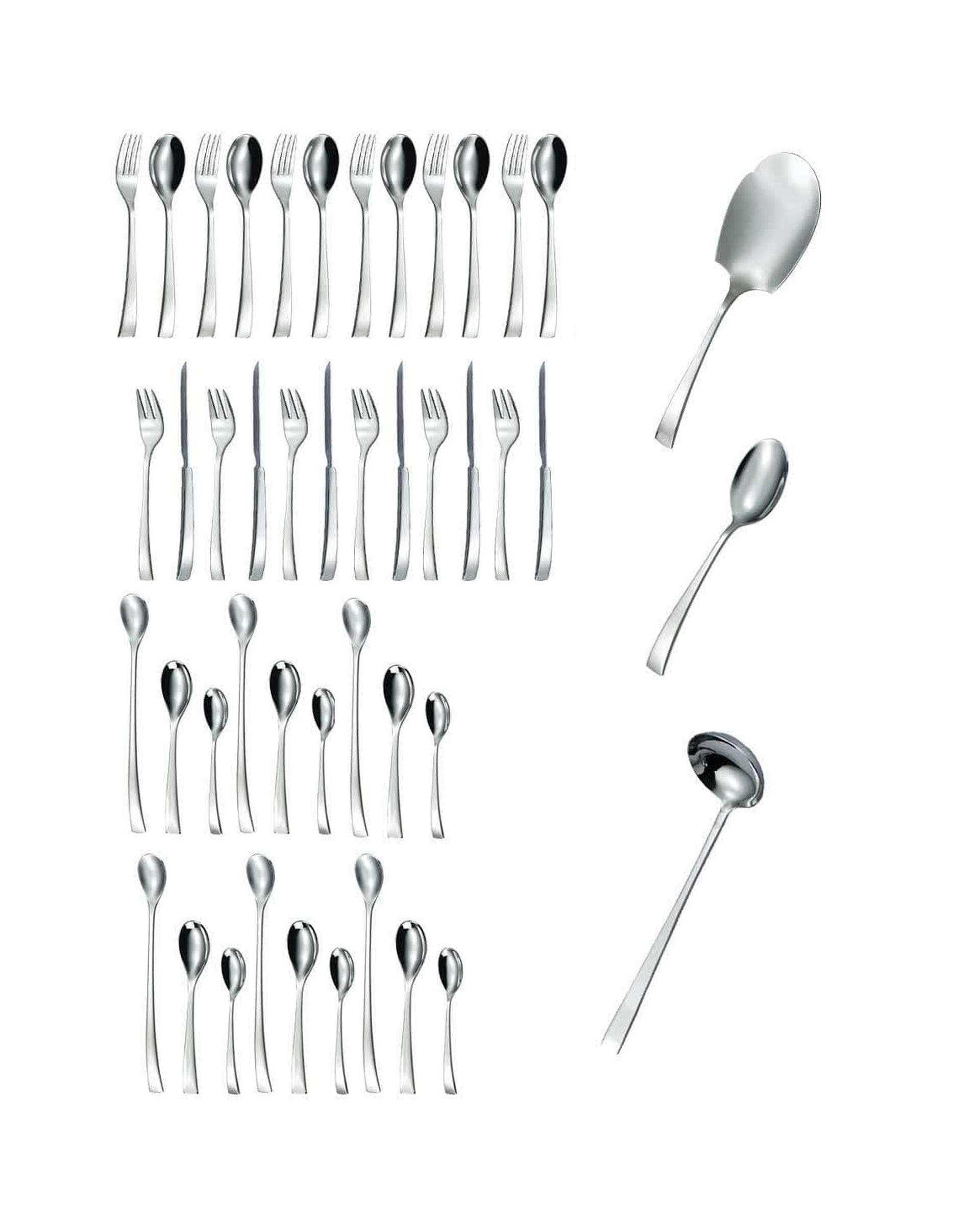 سرویس قاشق و چنگال 45 پارچه 6 نفره استیل جی فی نی GIFFINI مدل 141