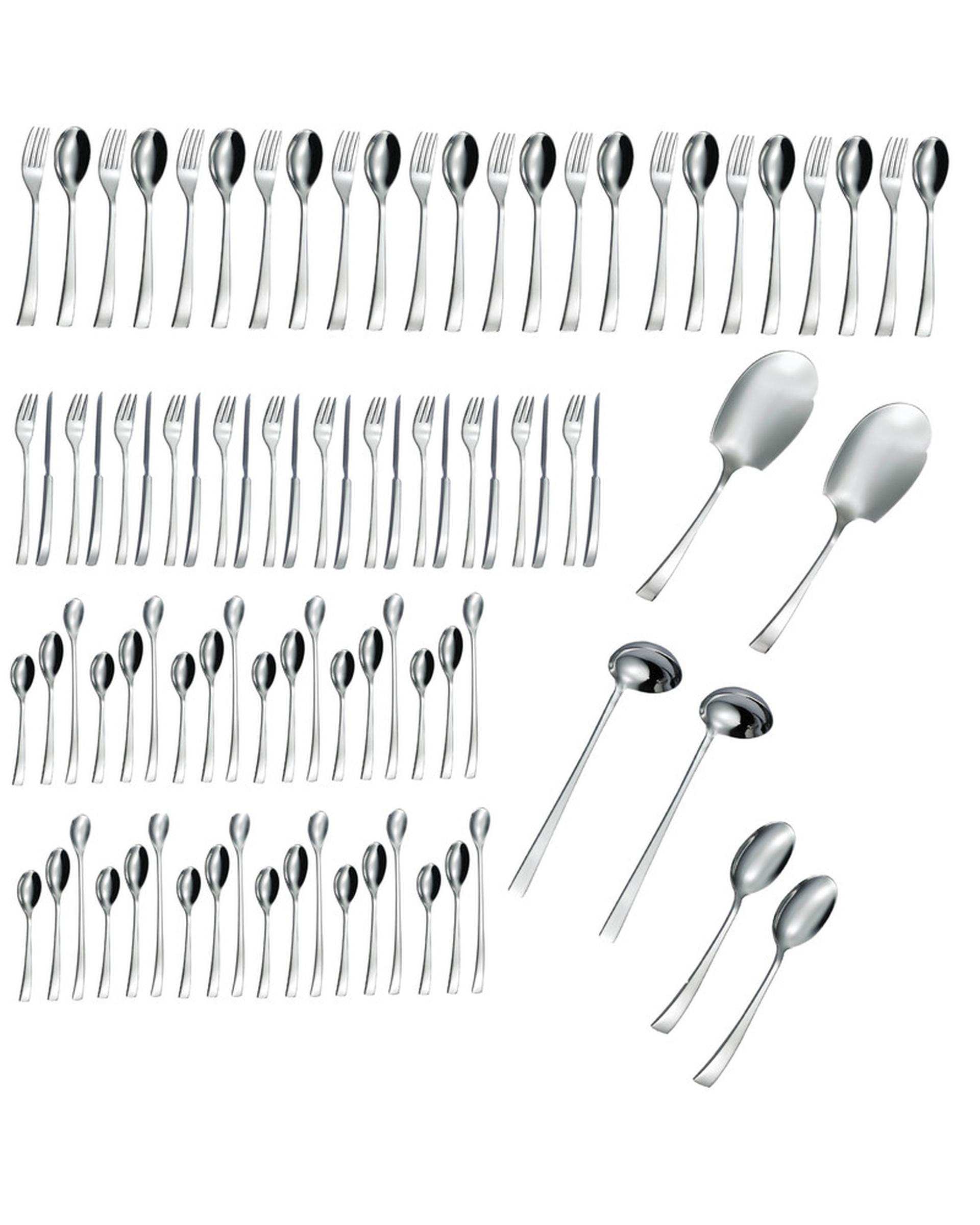 سرویس قاشق و چنگال 89 پارچه 12 نفره استیل جی فی نی GIFFINI مدل 141