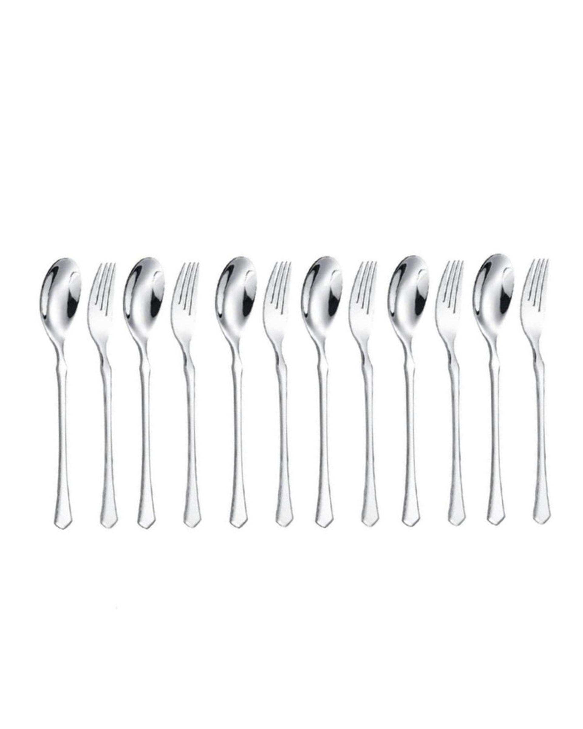 سرویس قاشق و چنگال 12 پارچه استیل جی فی نی GIFFINI مدل G10
