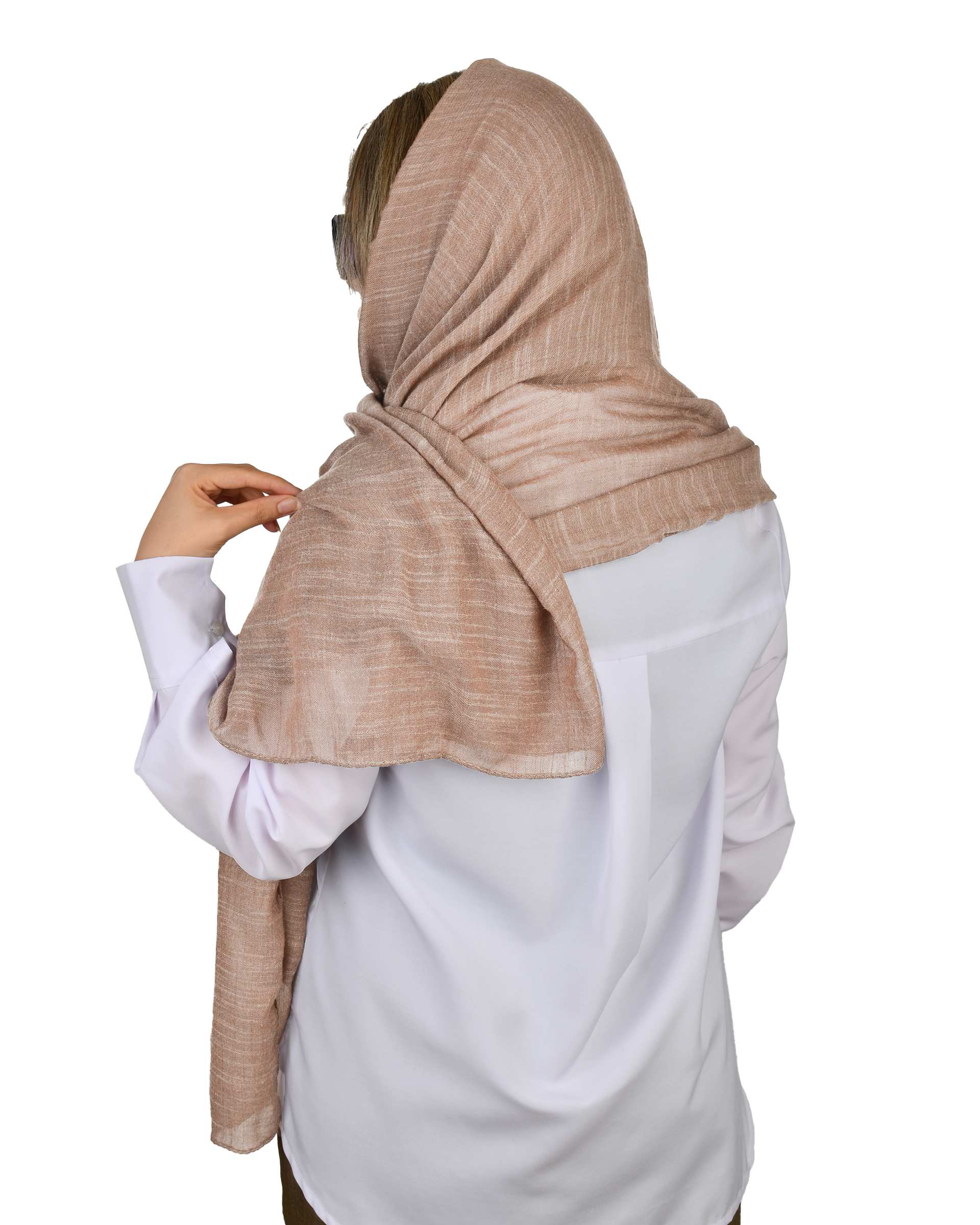 شال زنانه نخی کرم آماهی Amahi کد 00125