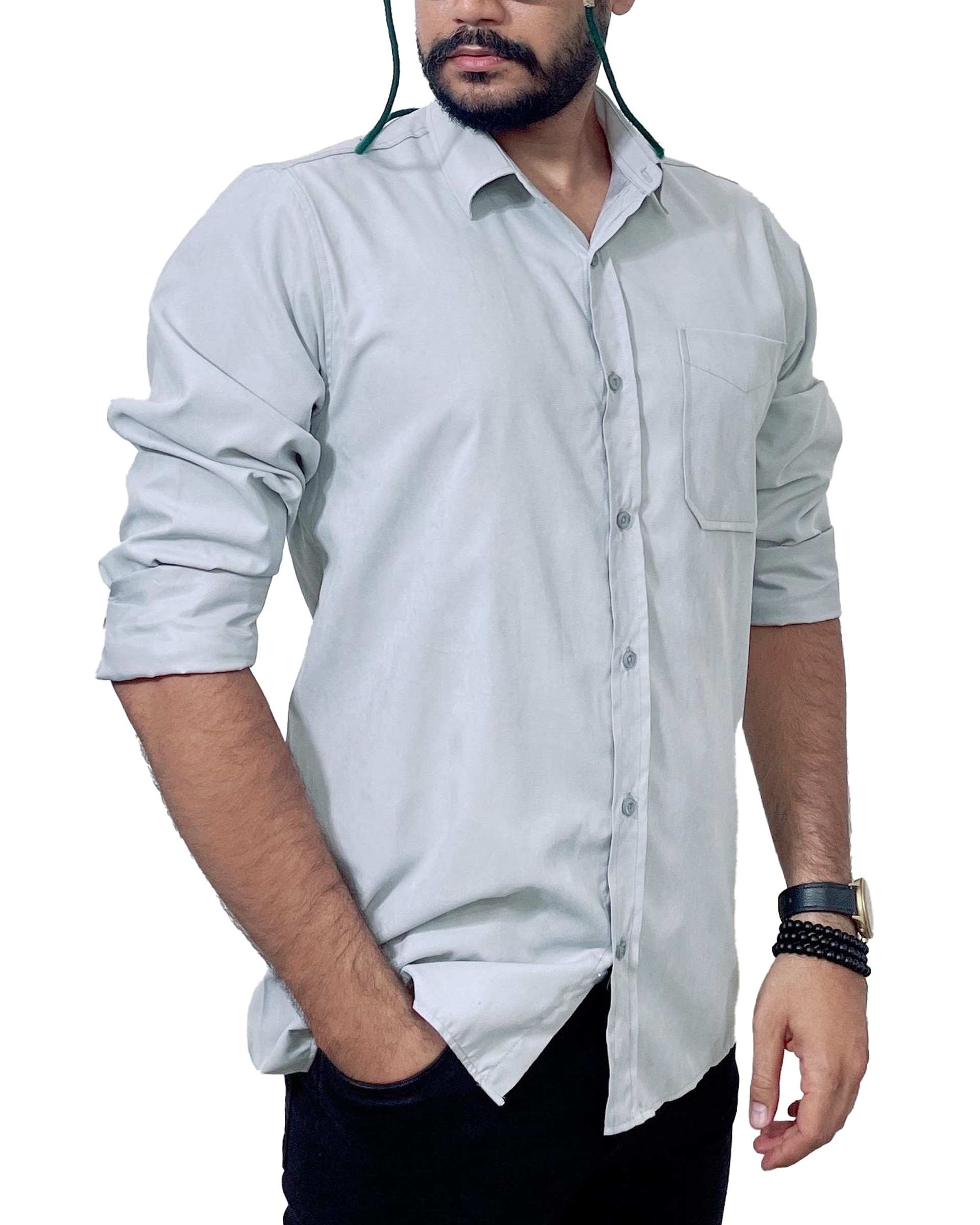 پیراهن مردانه طوسی دیورسو Diverso کد 4765