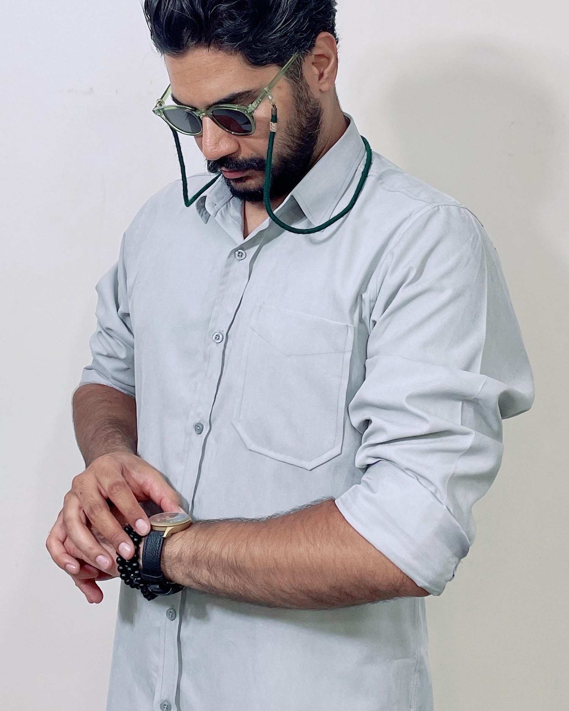 پیراهن مردانه طوسی دیورسو Diverso کد 4765