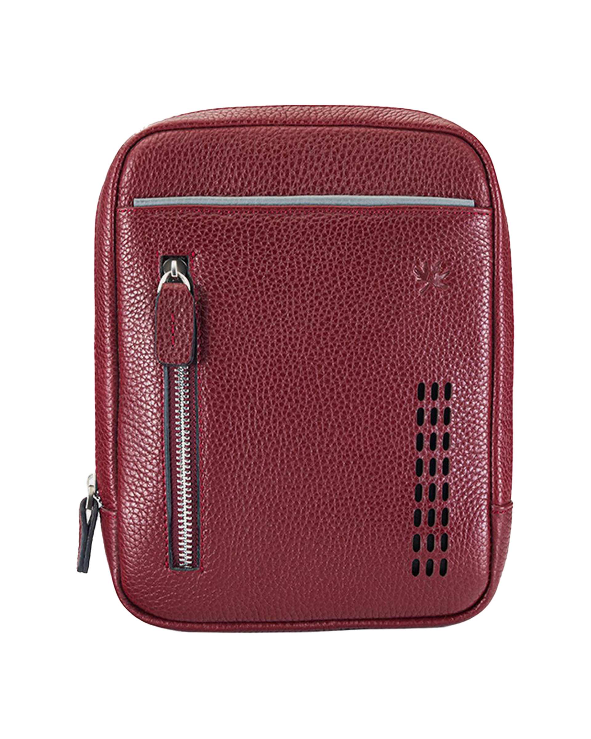 کیف چرم کراس بادی زرشکی نوین چرم Novin Charm مدل رادمان MSB3973
