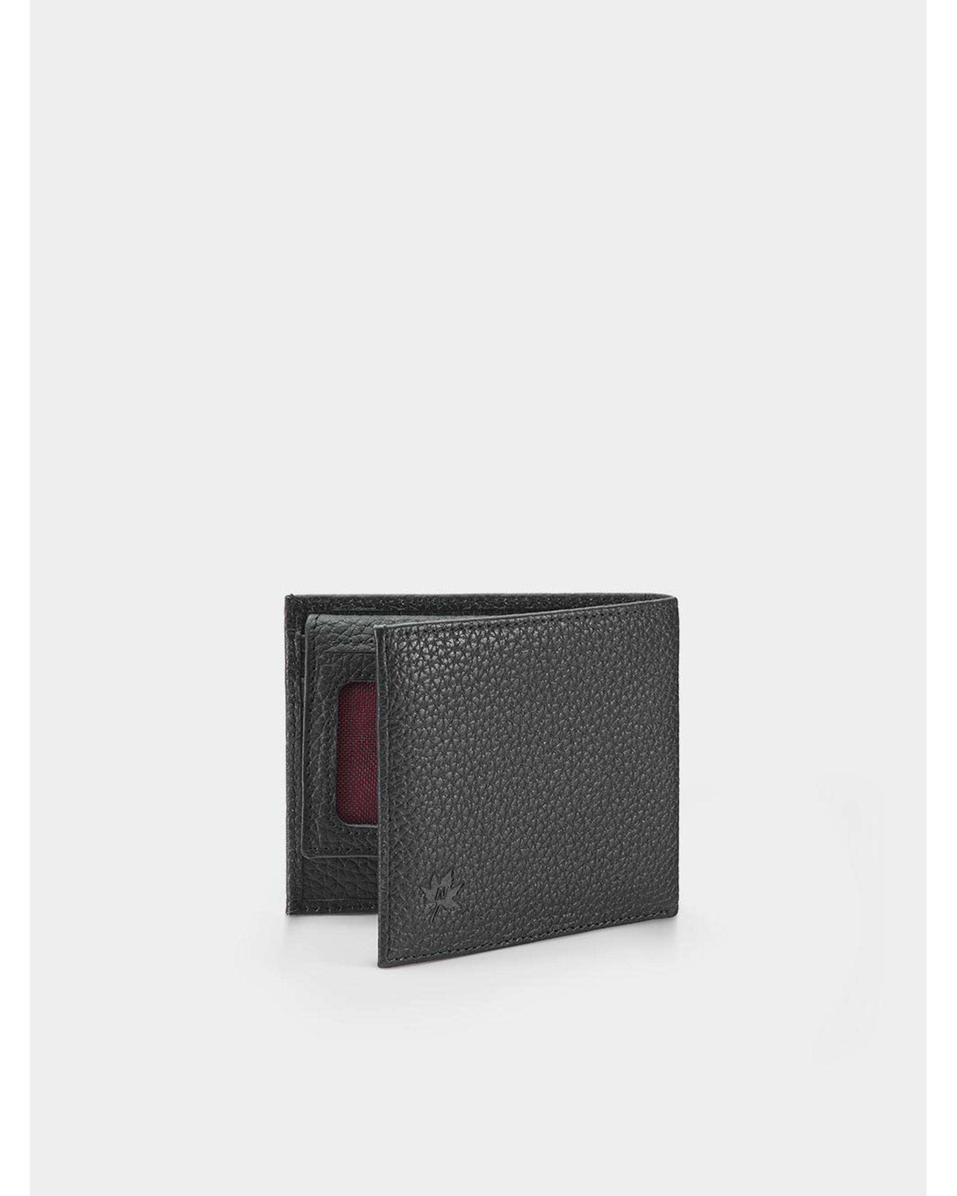 کیف پول چرم مشکی نوین چرم Novin Charm مدل آرن Fm- PE2667