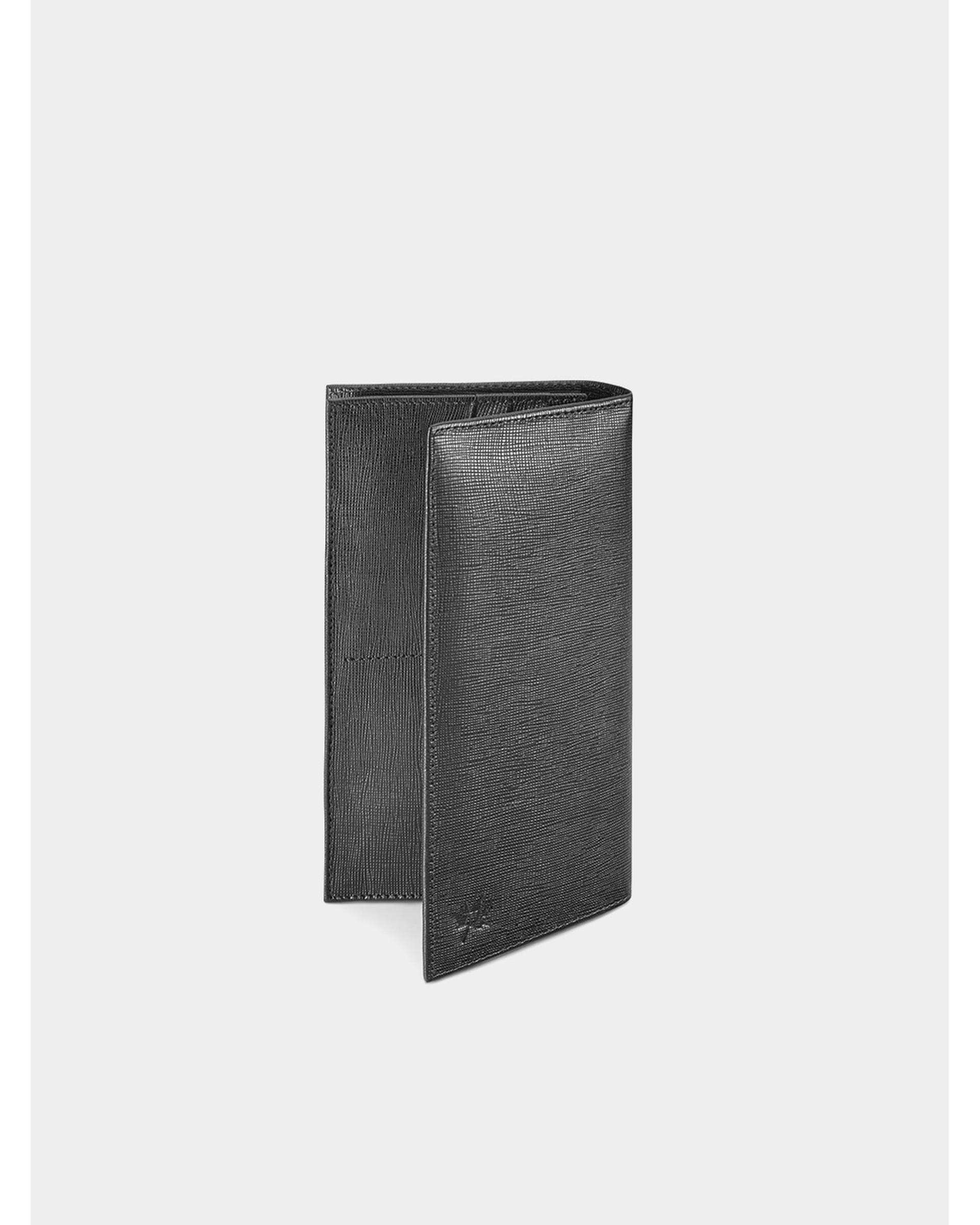 کیف پول چرم مردانه مشکی نوین چرم Novin Charm مدل نویان Pmo- WT2147