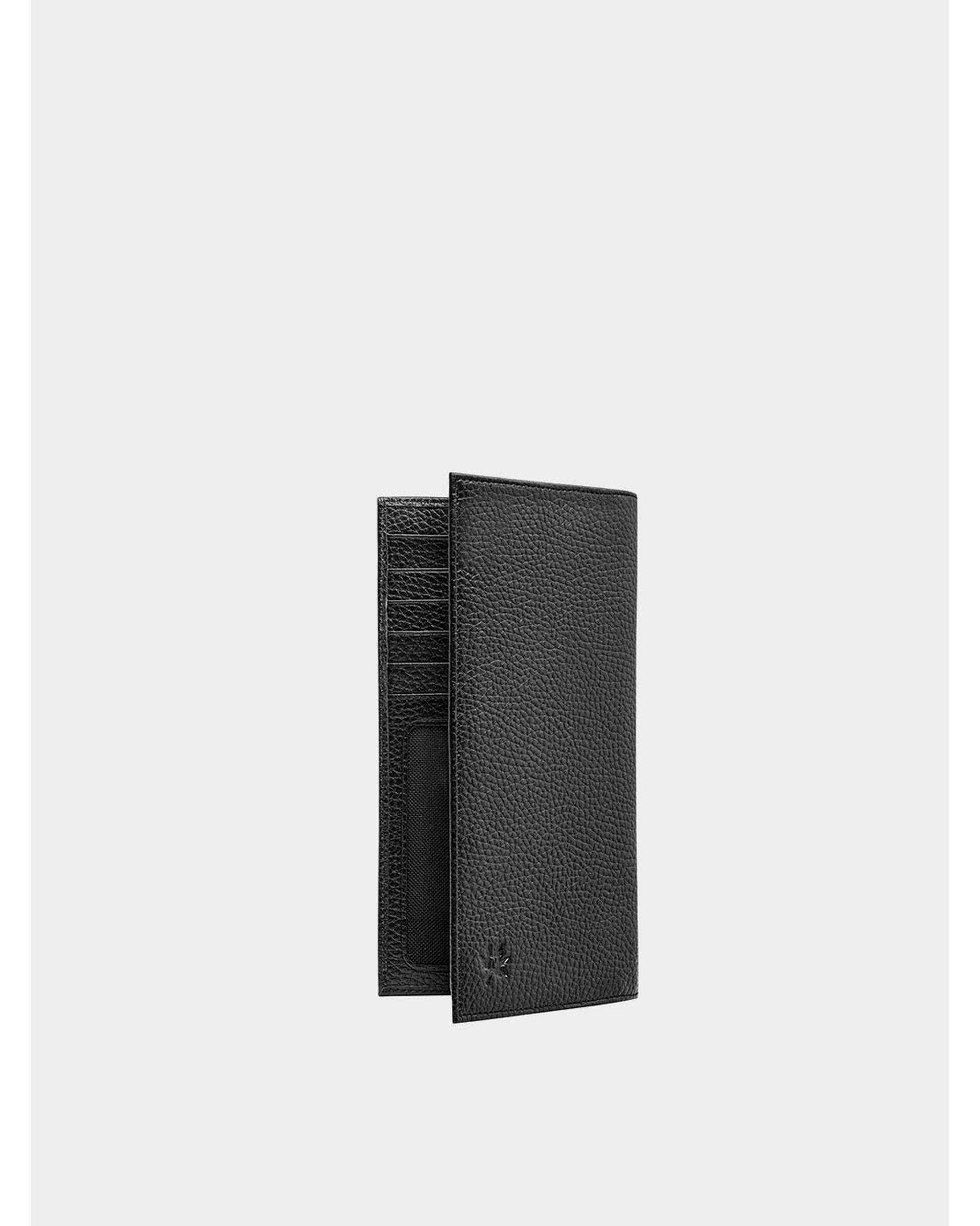 کیف پول چرم مردانه مشکی نوین چرم Novin Charm مدل واگنر WT2085
