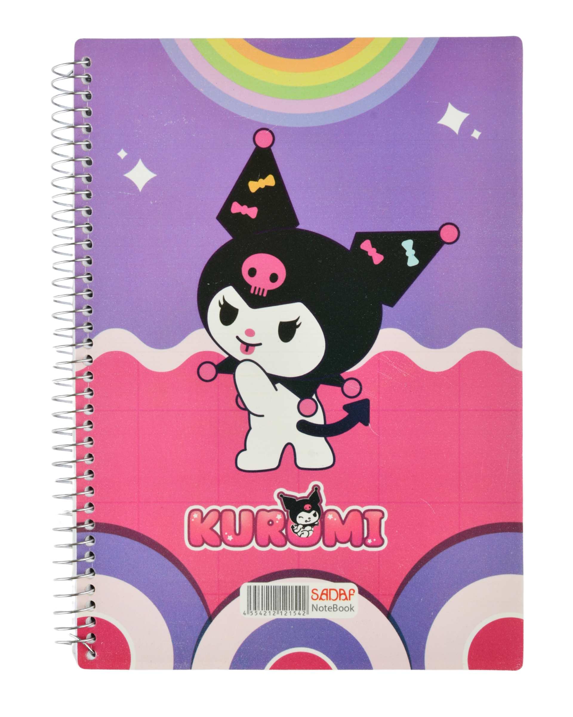 دفتر مشق 100 برگ سیمی بنفش طرح کرومی Kuromi کد 003