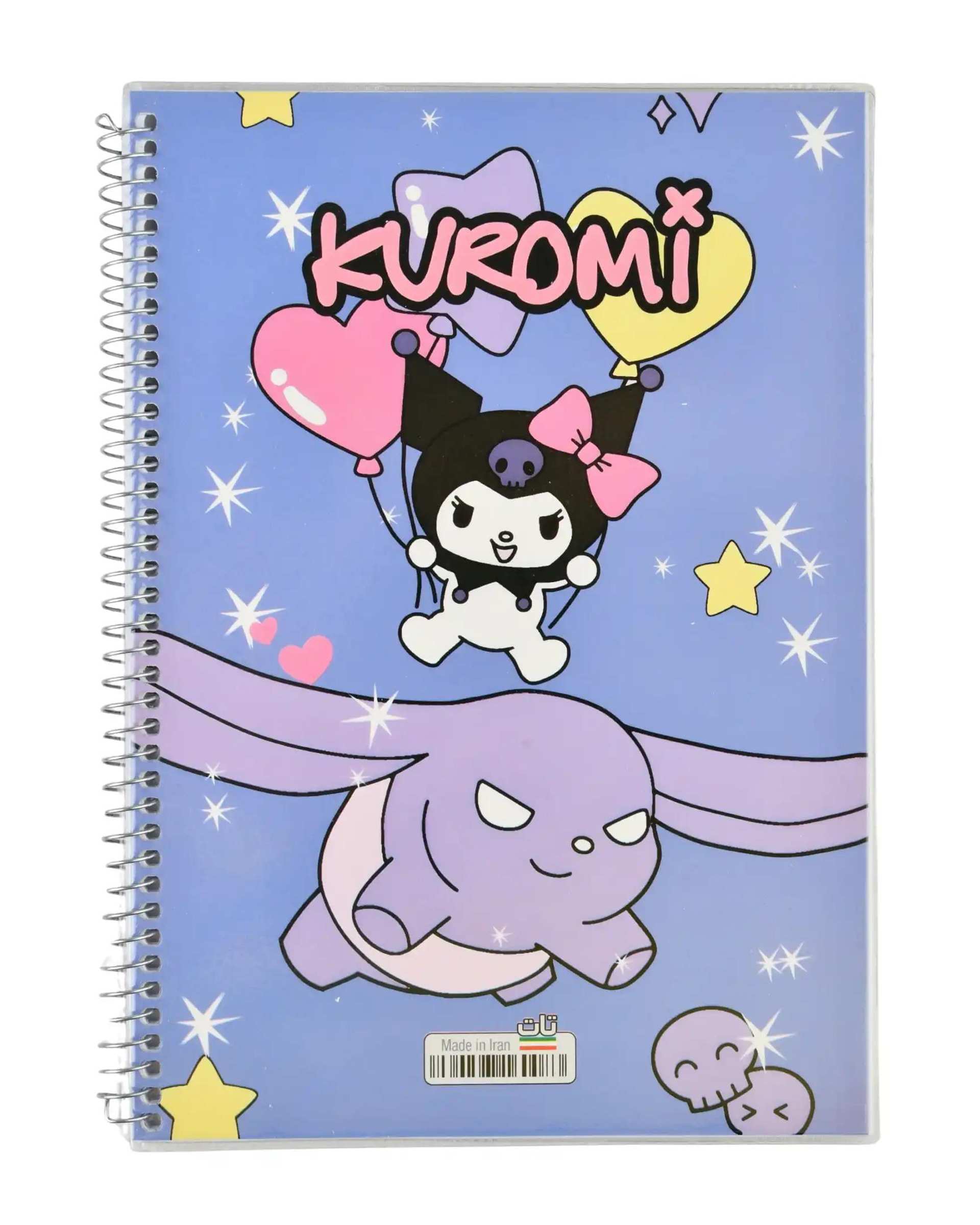 دفتر نقاشی 50 برگ سیمی مجلد بنفش طرح کرومی Kuromi