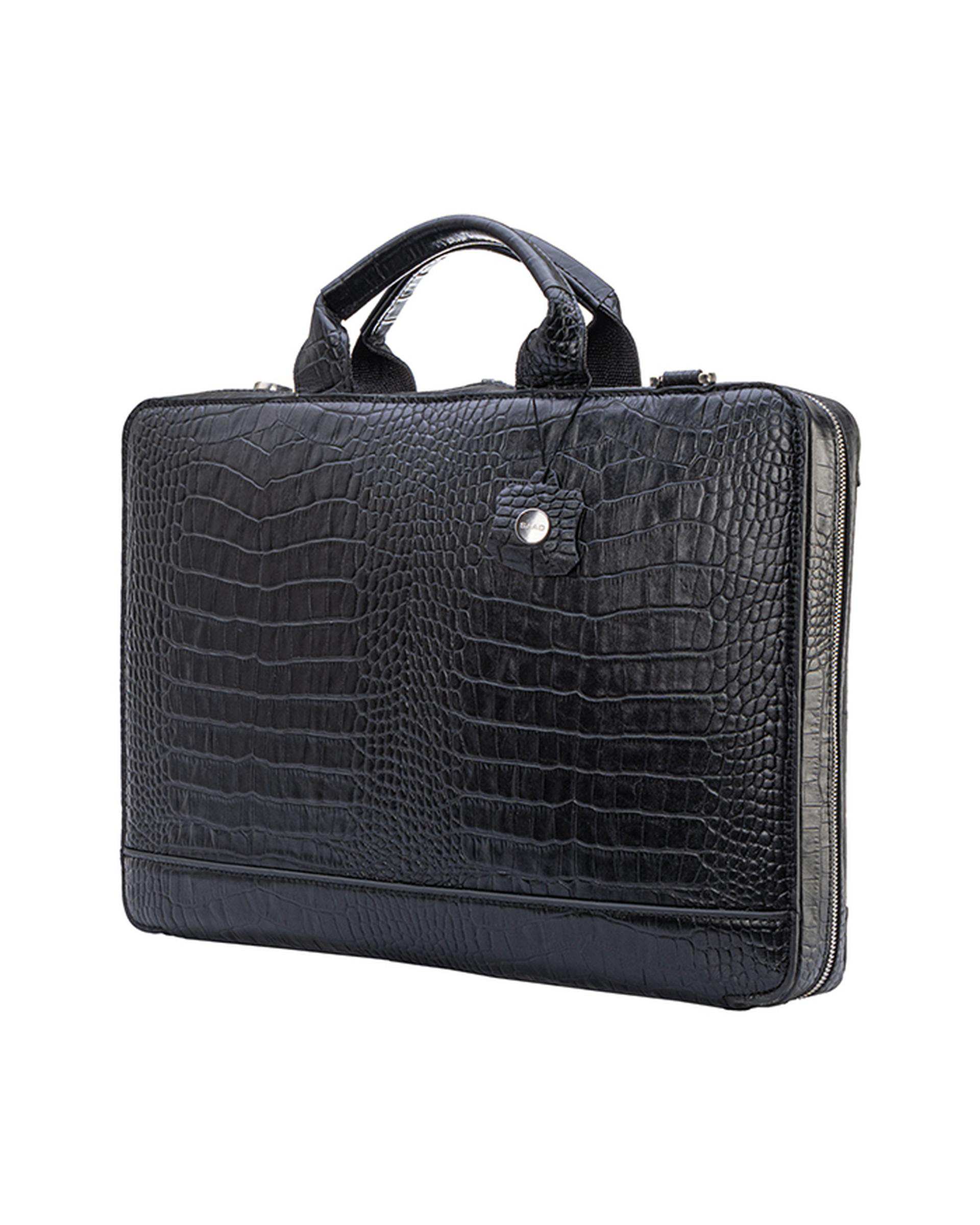 کیف چرم اداری مردانه مشکی صاد Saad مدل RV2202