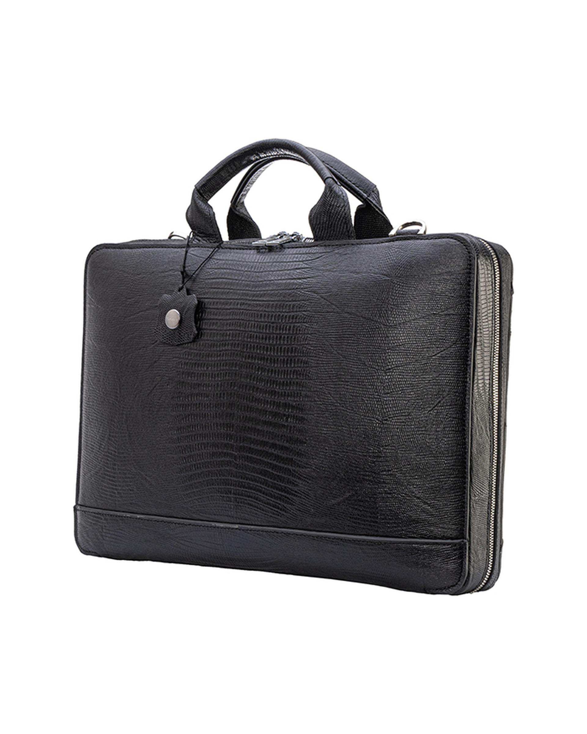 کیف چرم اداری مردانه مشکی صاد Saad مدل RV2203