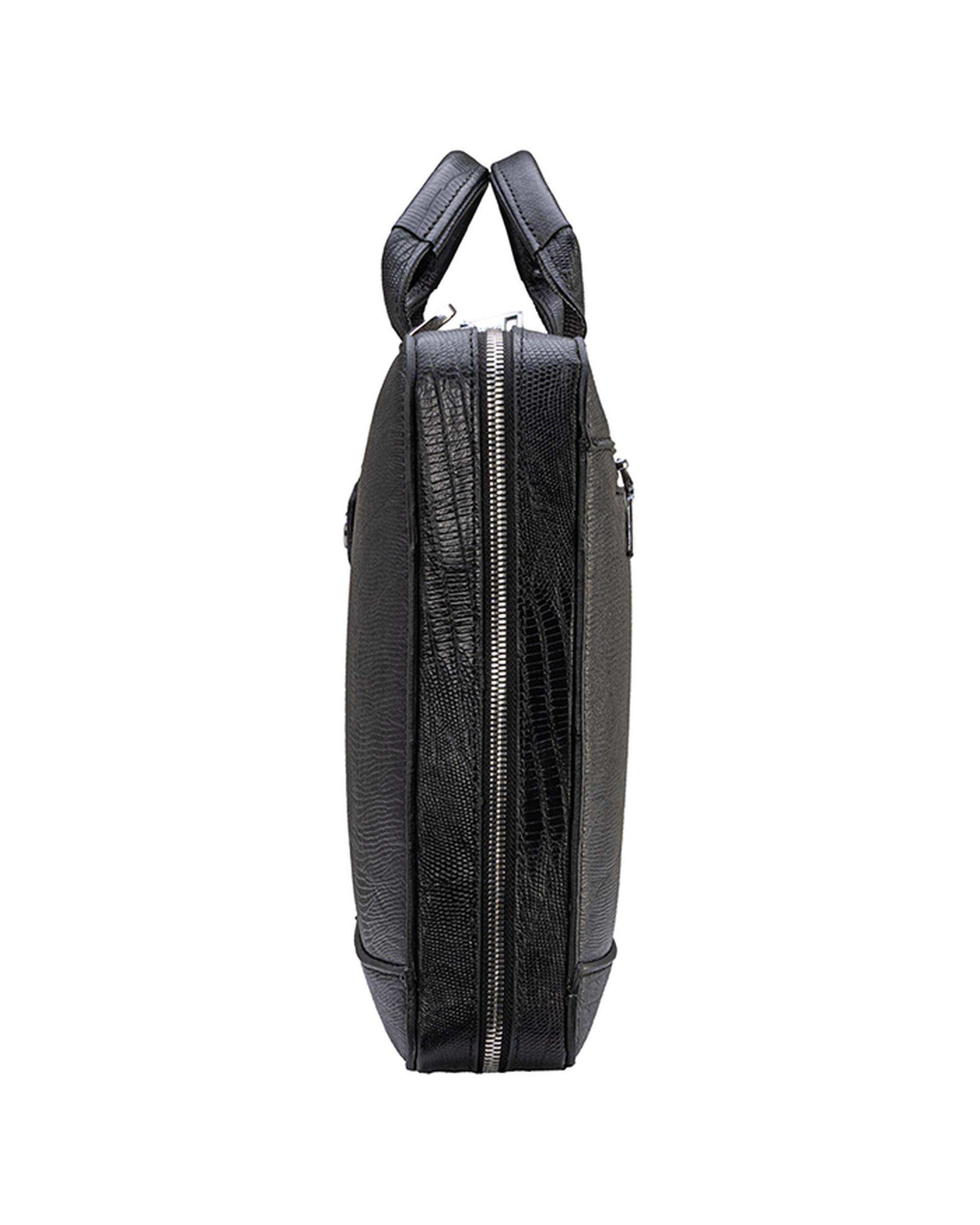 کیف چرم اداری مردانه مشکی صاد Saad مدل RV2203