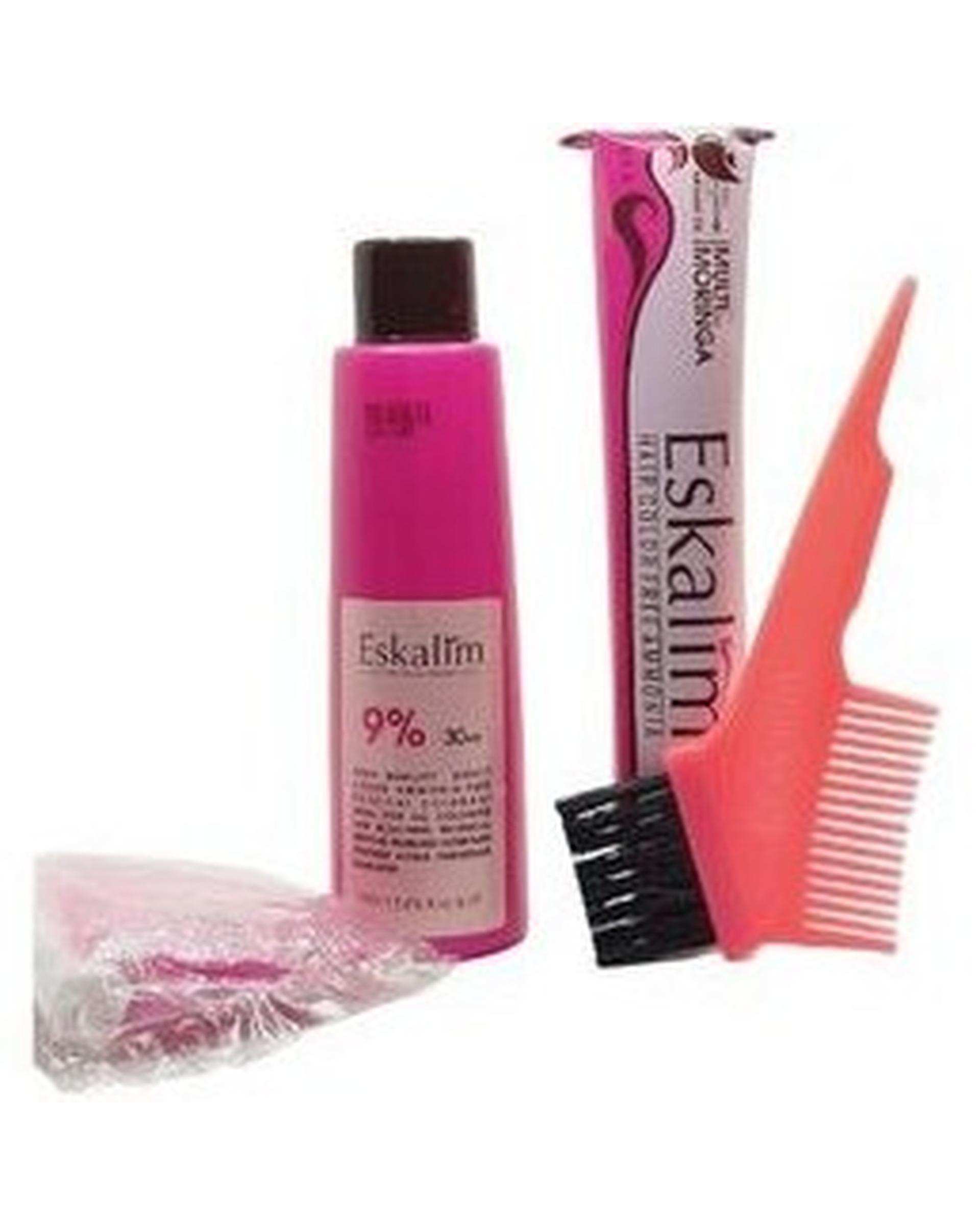 کیت رنگ مو بلوند تیره اسکالیم Eskalim شماره 6 حجم 100ml