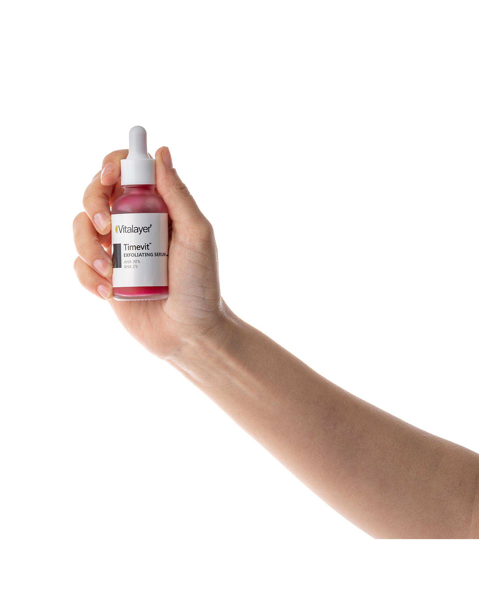 سرم لایه بردار قوی ویتالیر Vitalayer مدل Timevit مناسب انواع پوست حجم 30ml