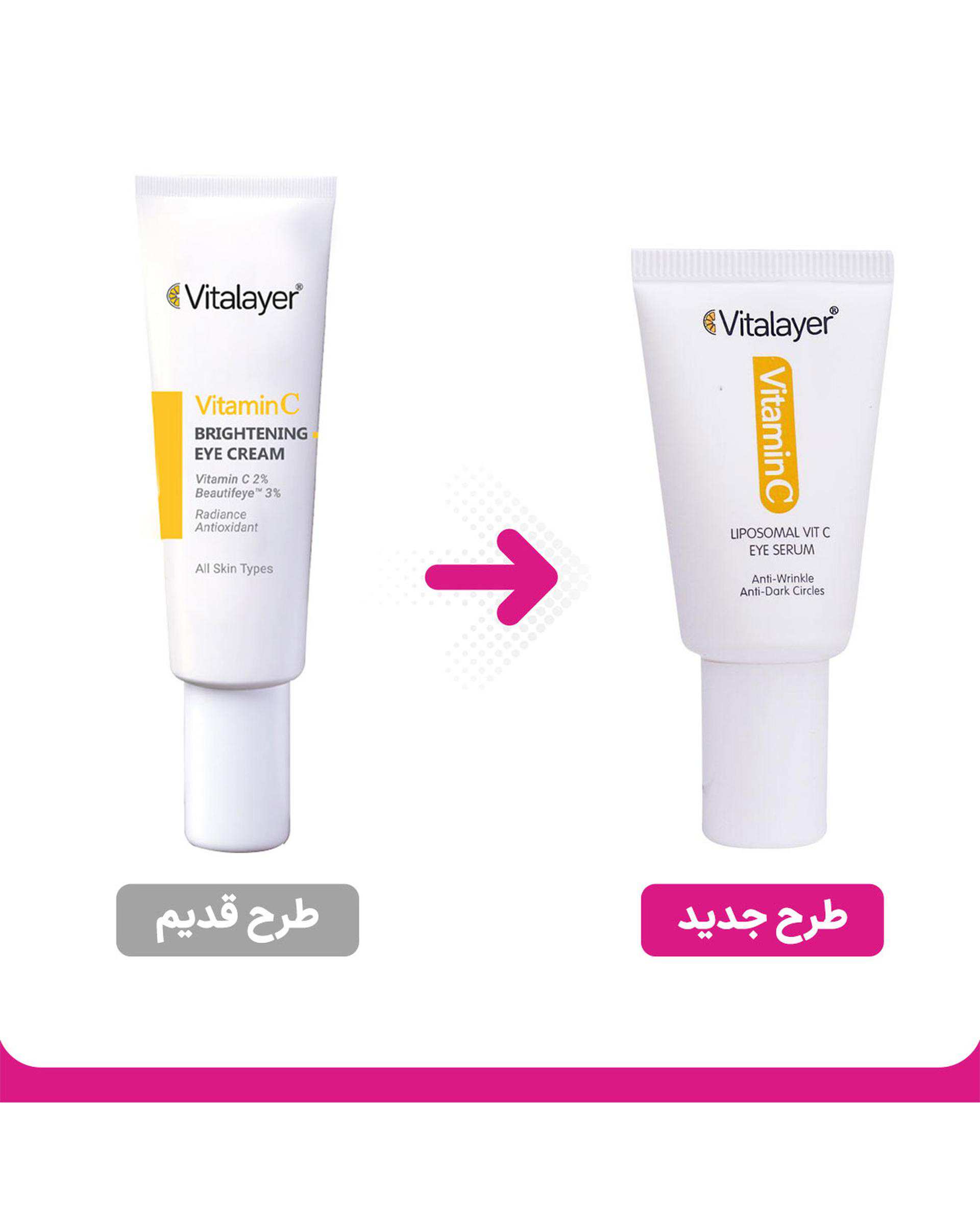 کرم دور چشم ویتالیر Vitalayer حاوی ویتامین C حجم 20ml