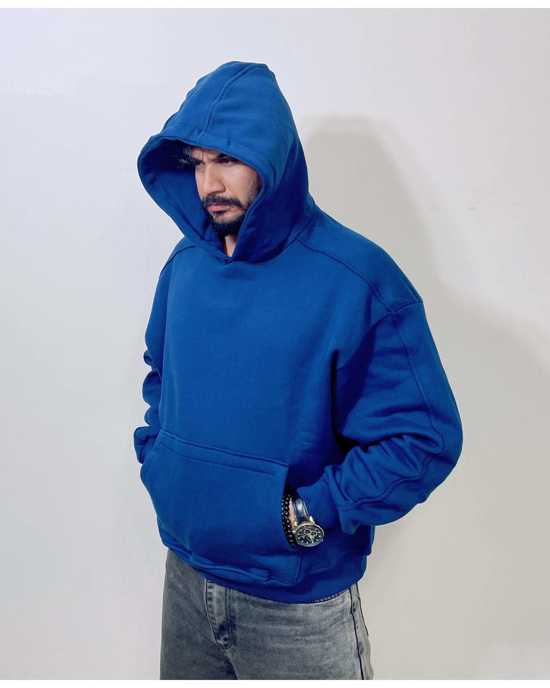 هودی مردانه بیسیک سرمه ای دیورسو Diverso مدل باکسی کد 4773