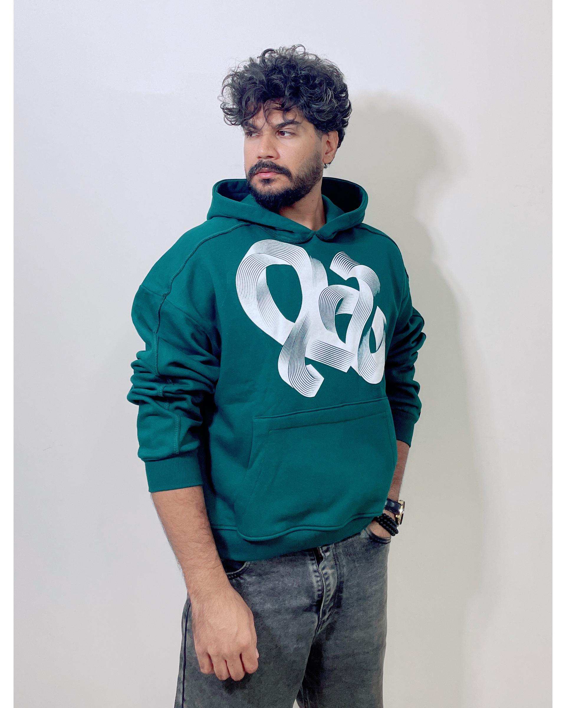 هودی مردانه بیسیک سبز دیورسو Diverso مدل باکسی کد 4780