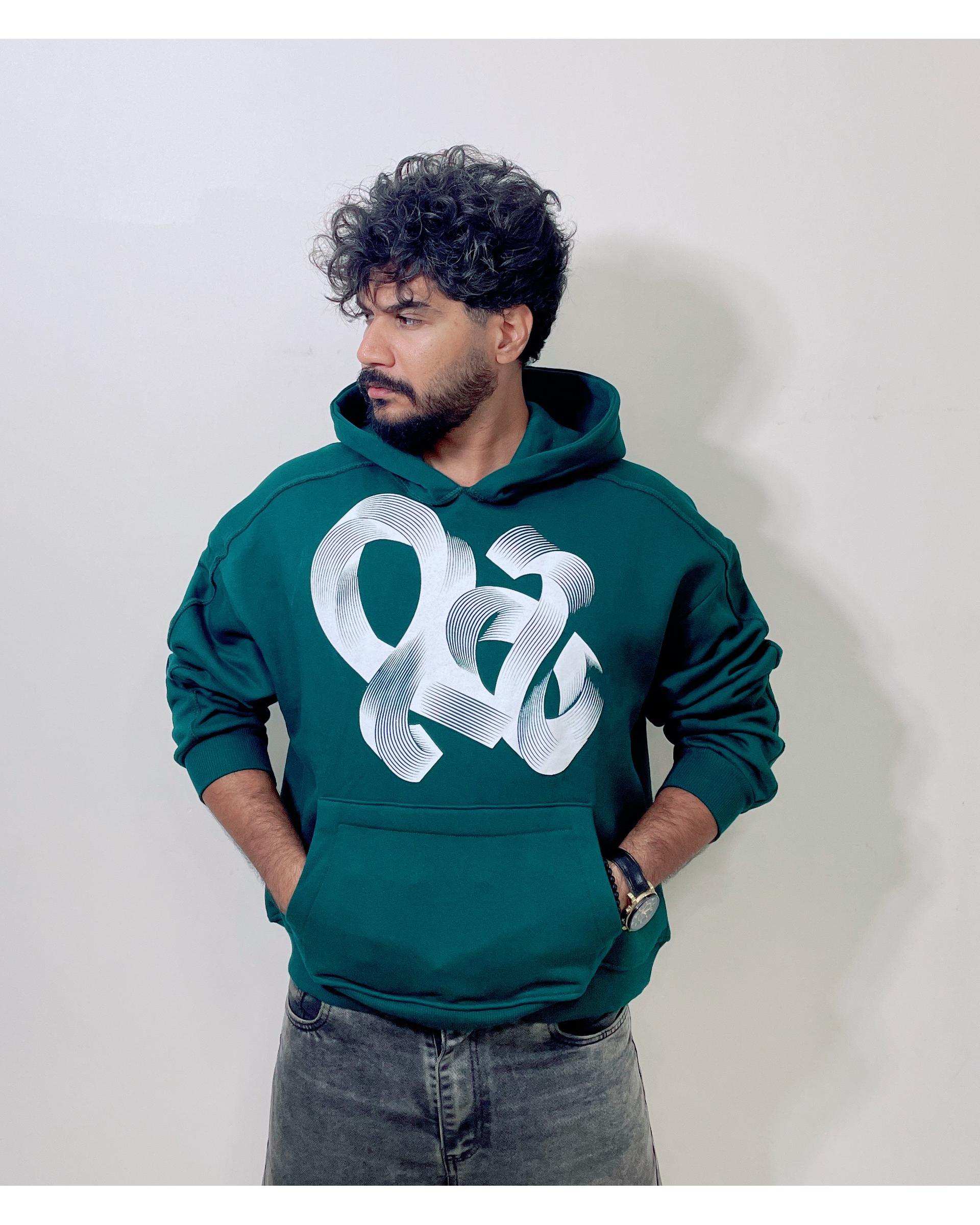 هودی مردانه بیسیک سبز دیورسو Diverso مدل باکسی کد 4780