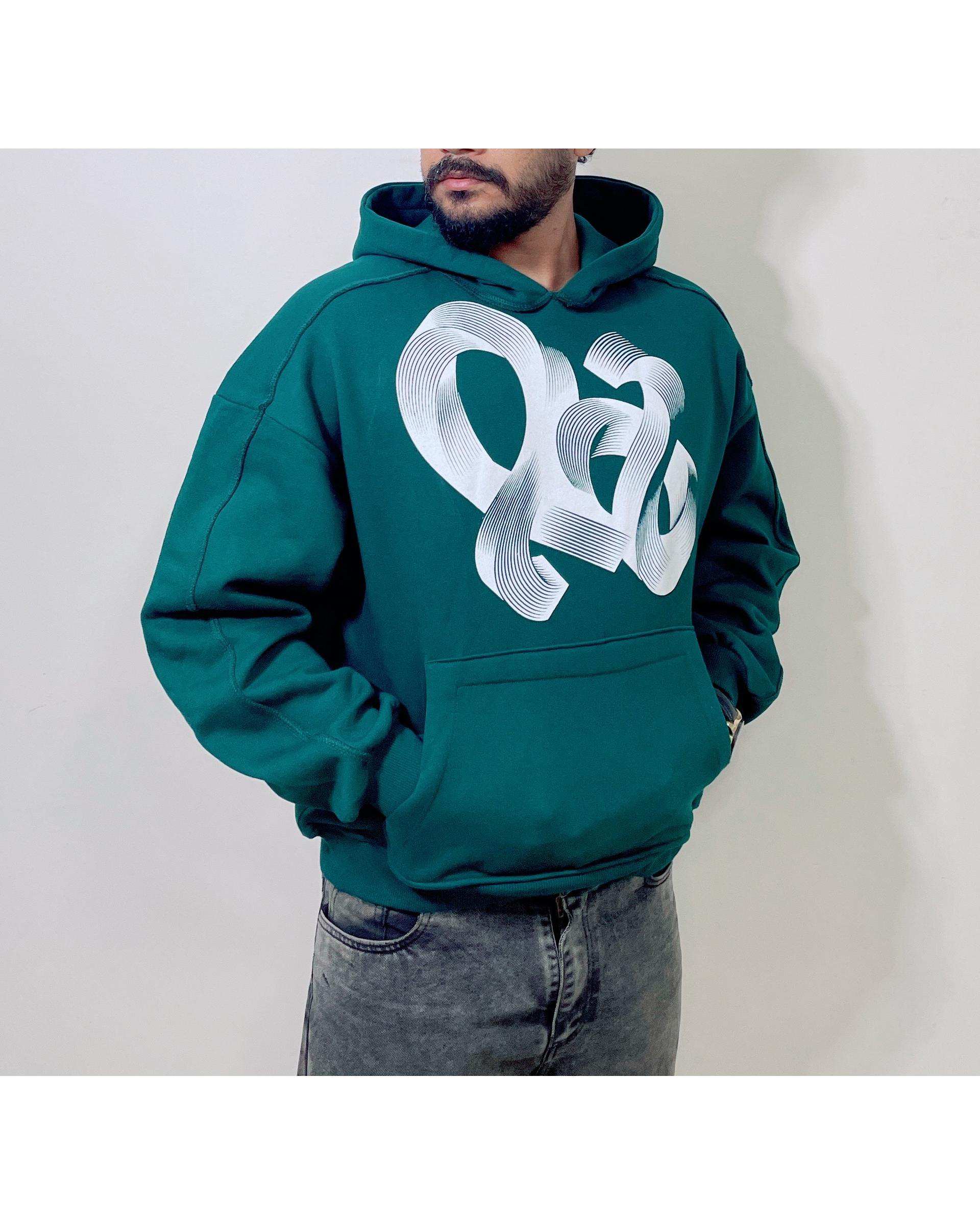 هودی مردانه بیسیک سبز دیورسو Diverso مدل باکسی کد 4780