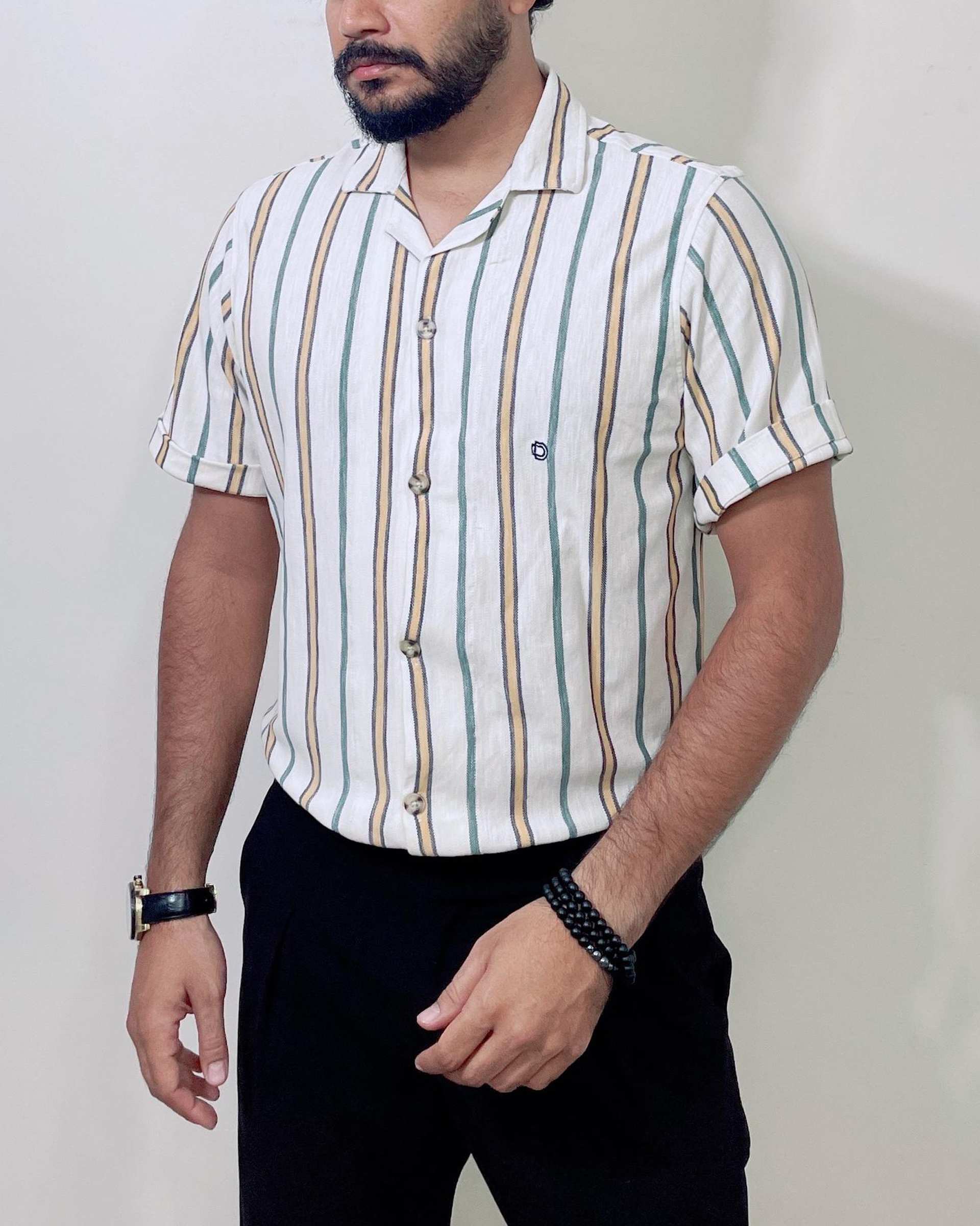 پیراهن مردانه آستین کوتاه سفید دیورسو Diverso کد 4783