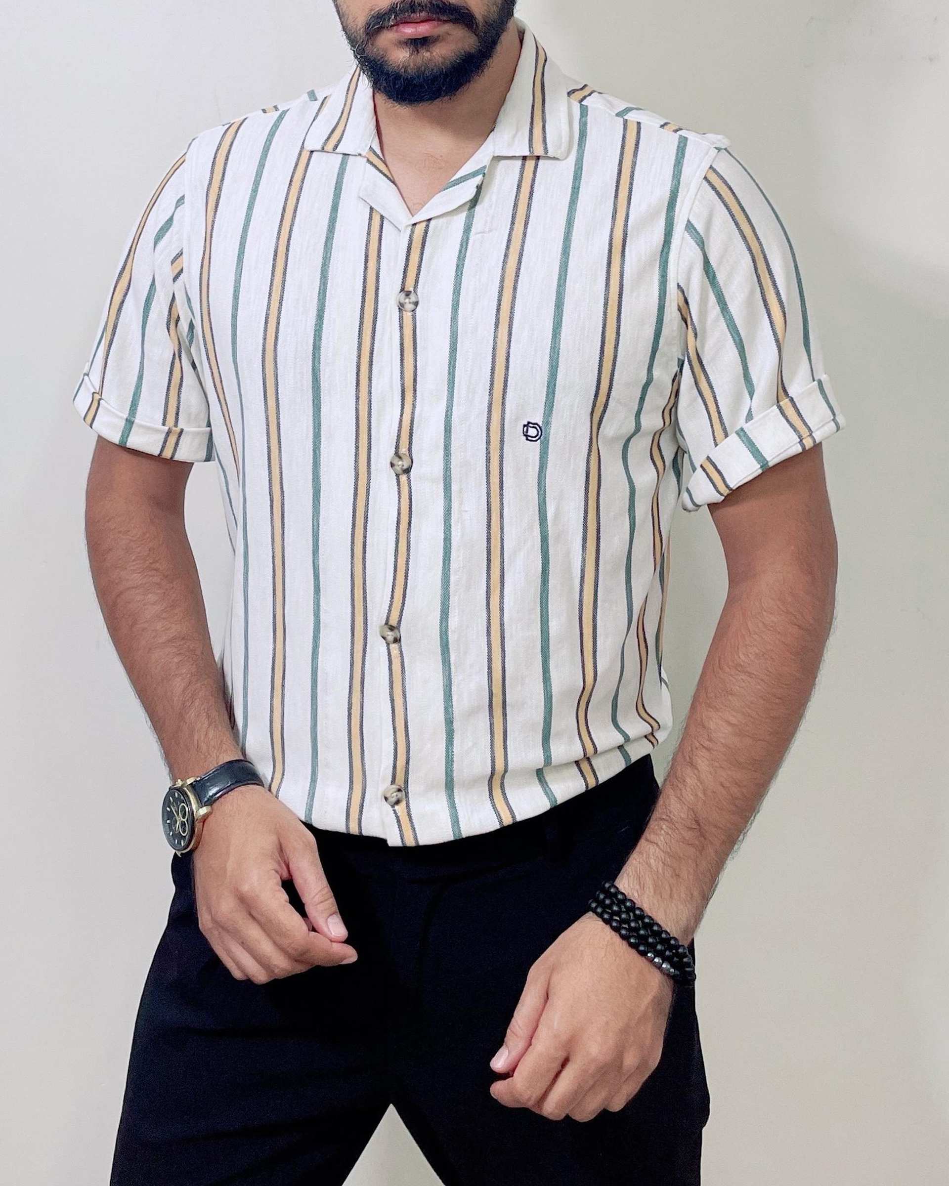 پیراهن مردانه آستین کوتاه سفید دیورسو Diverso کد 4783