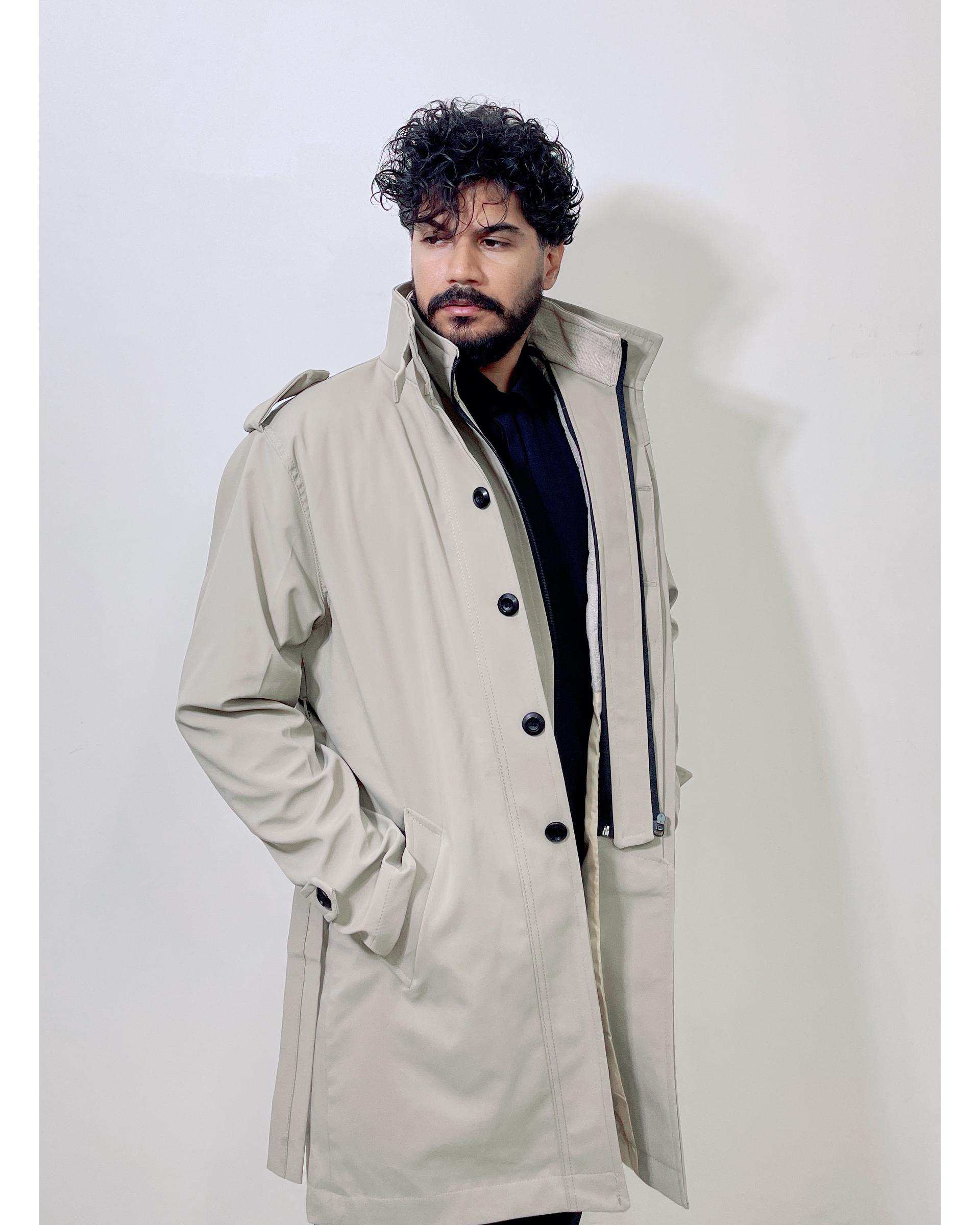 بارانی مردانه ضد آب استخوانی دیورسو Diverso کد 4785