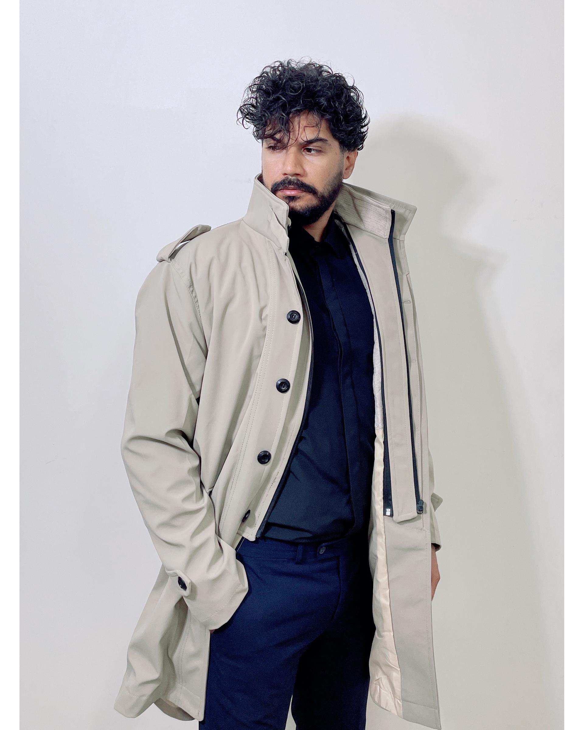 بارانی مردانه ضد آب استخوانی دیورسو Diverso کد 4785