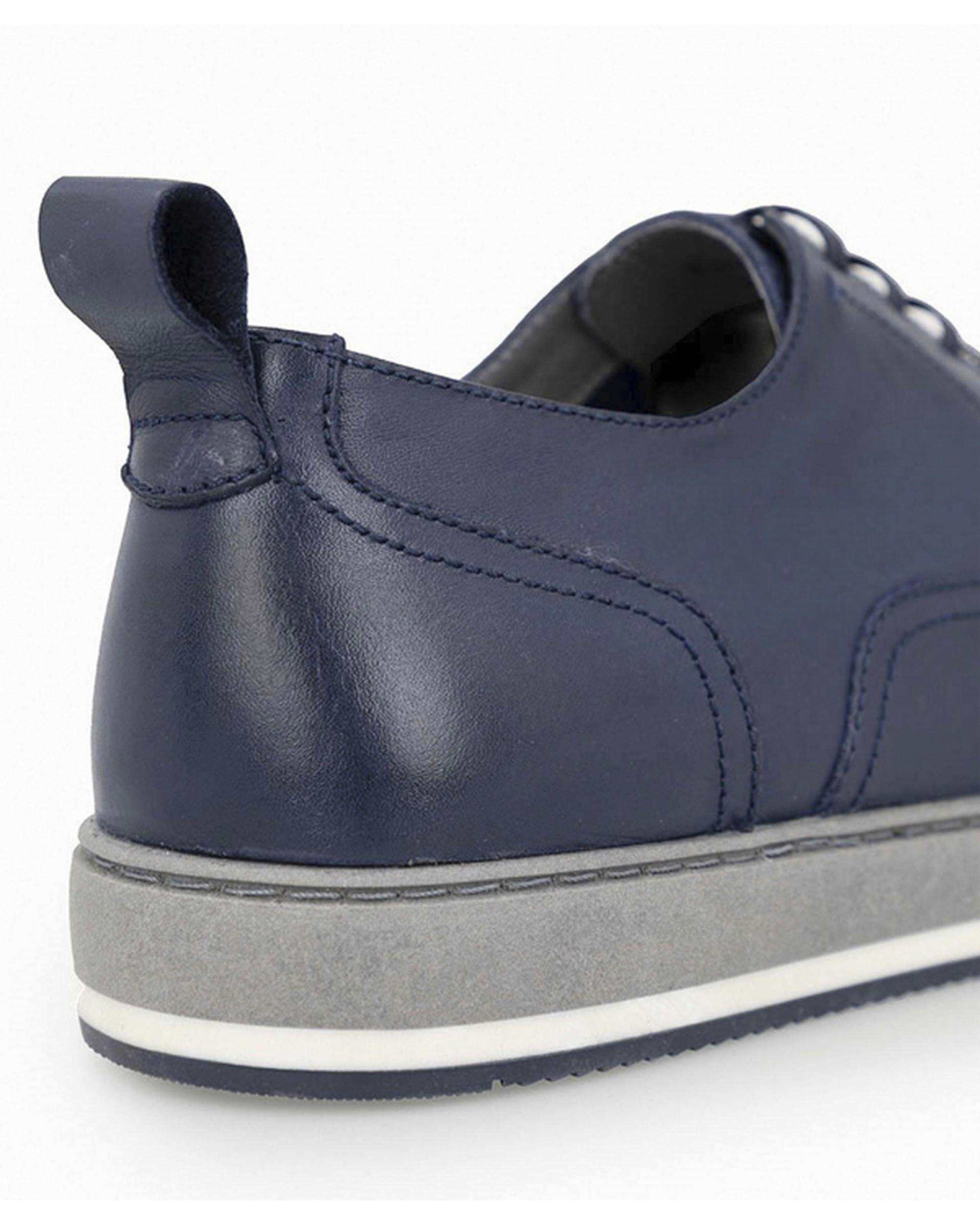 کفش چرم مردانه کژوال طبی سرمه ای برتونیکس Berttonix کد 165