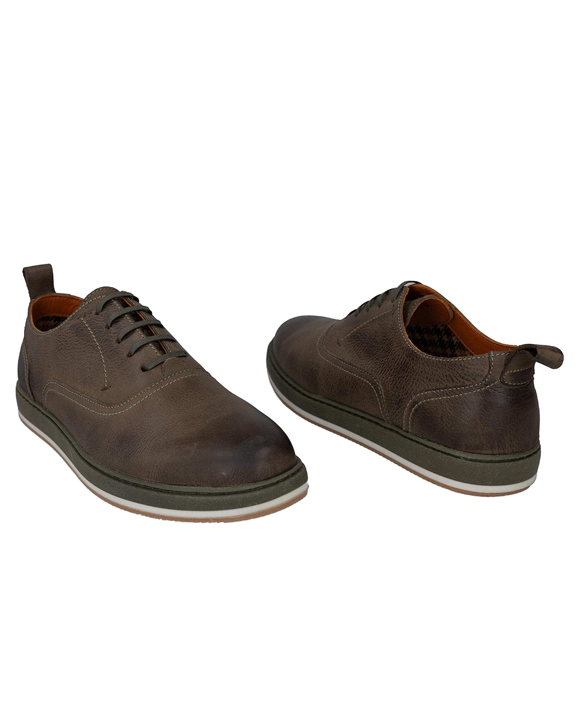 کفش چرم مردانه کژوال طبی سبز یشمی برتونیکس Berttonix کد 165